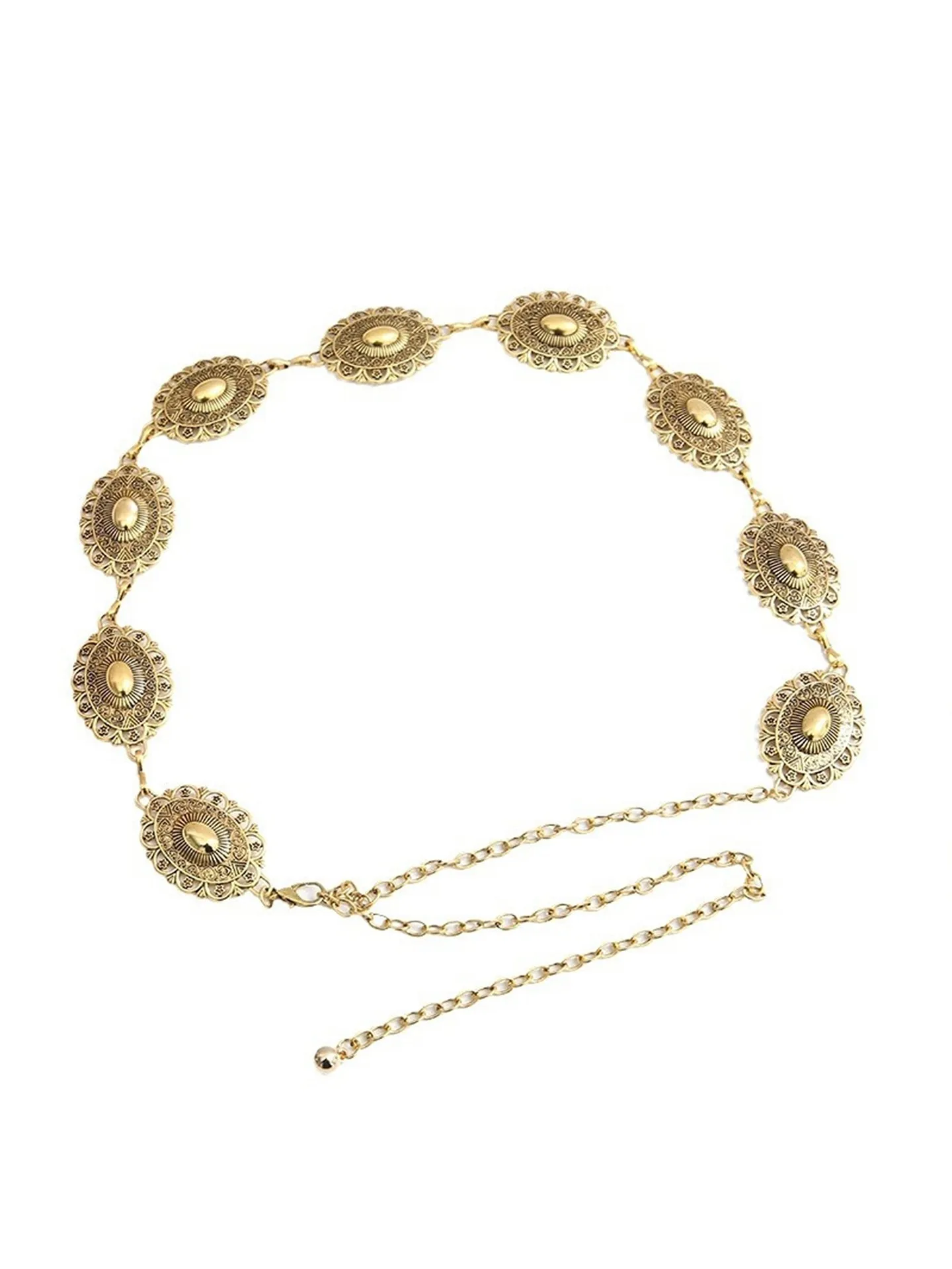 Chaîne De Ventre Femme Plaqué Or – Bijoux Métalliques élégants, 42 Cm, Neuve