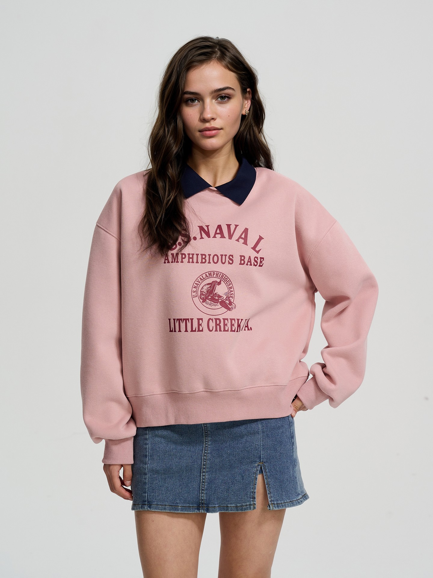 Pink Pullover Sweatshirt