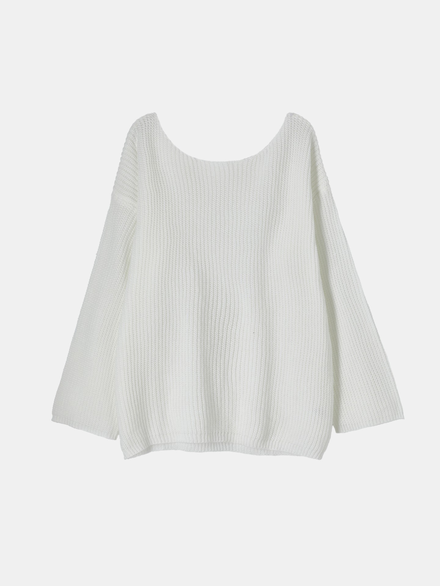 White Knit Pullover