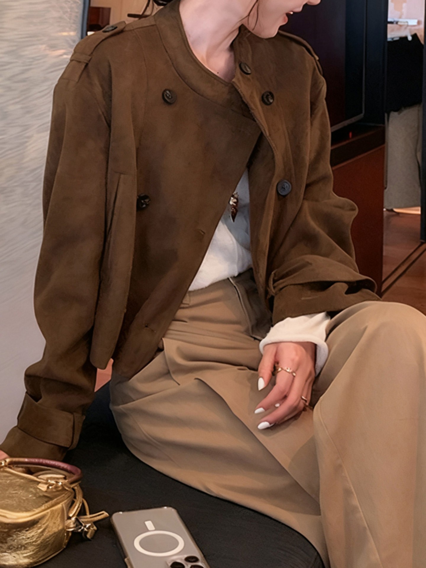 Brown Button Jacket