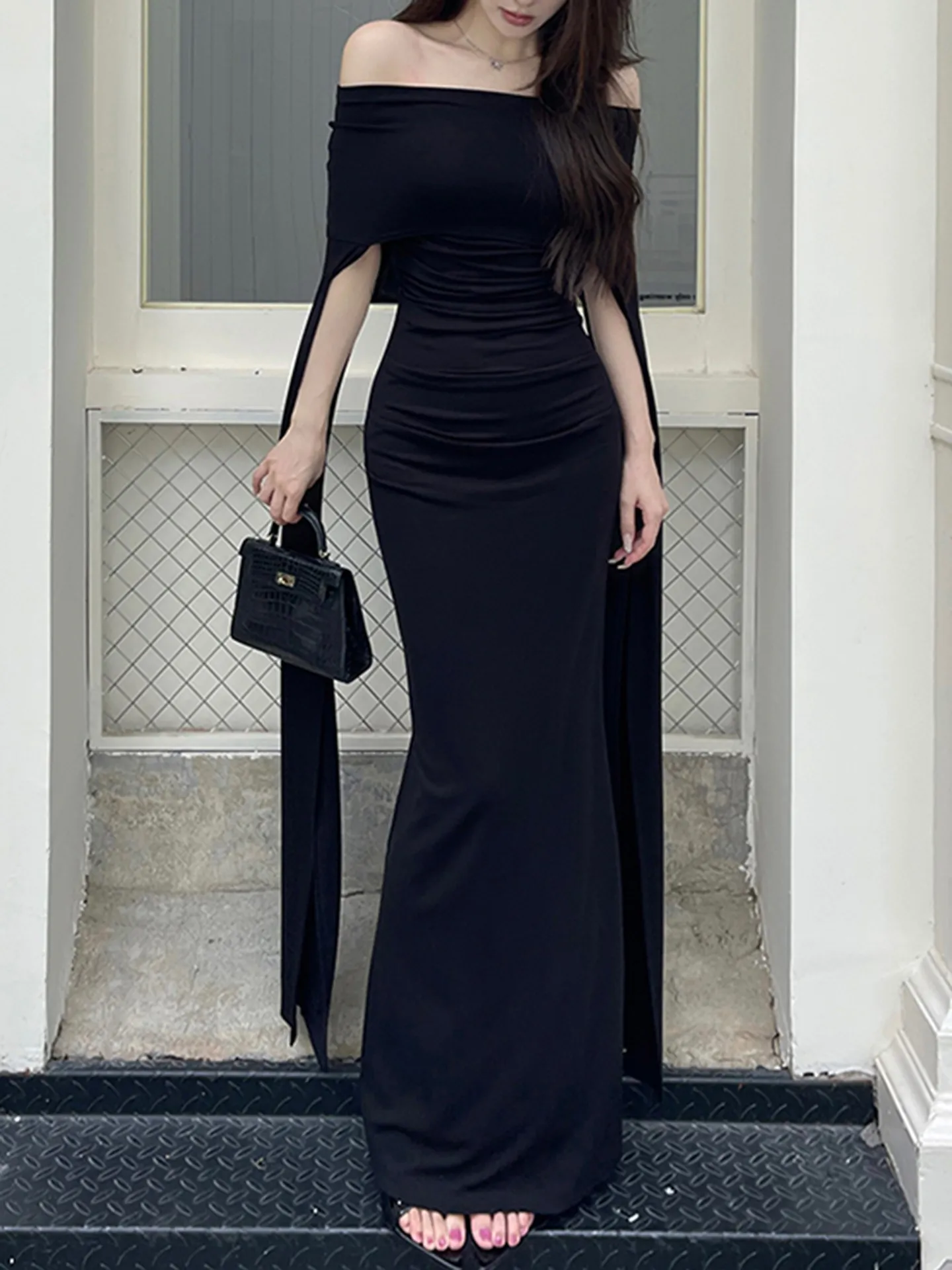 multiway bodycon dress sequin long sleeve bodycon dress dk multi / MEDIUM main image 1