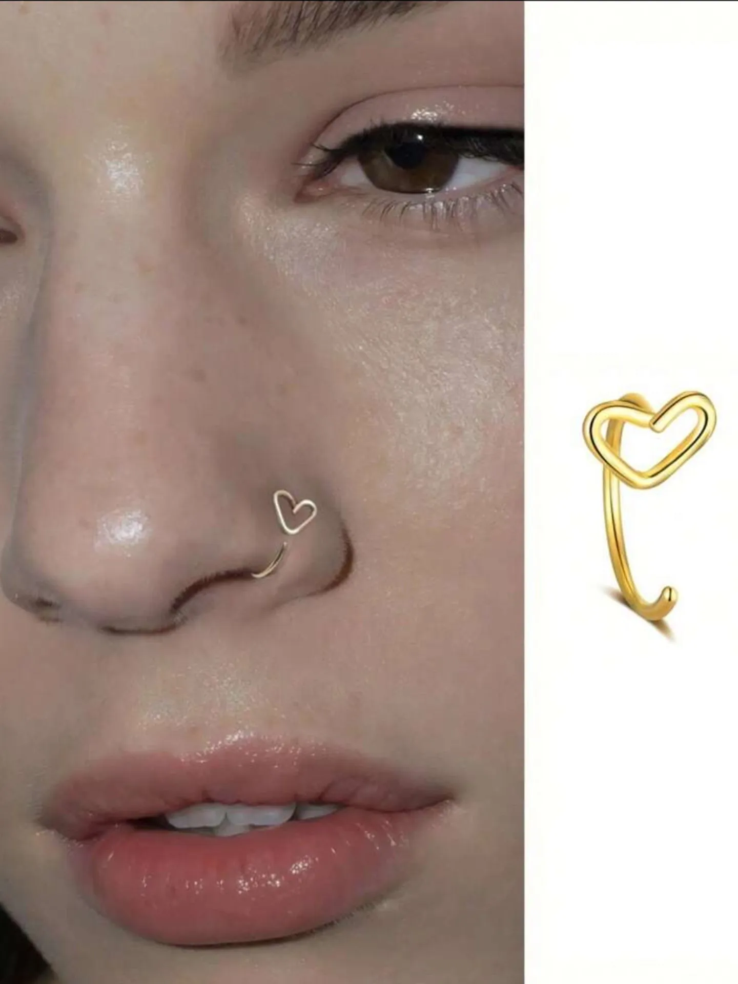 Nose Jewelry Heart Shaped Nose Cuff Heart Imitation/Artificial