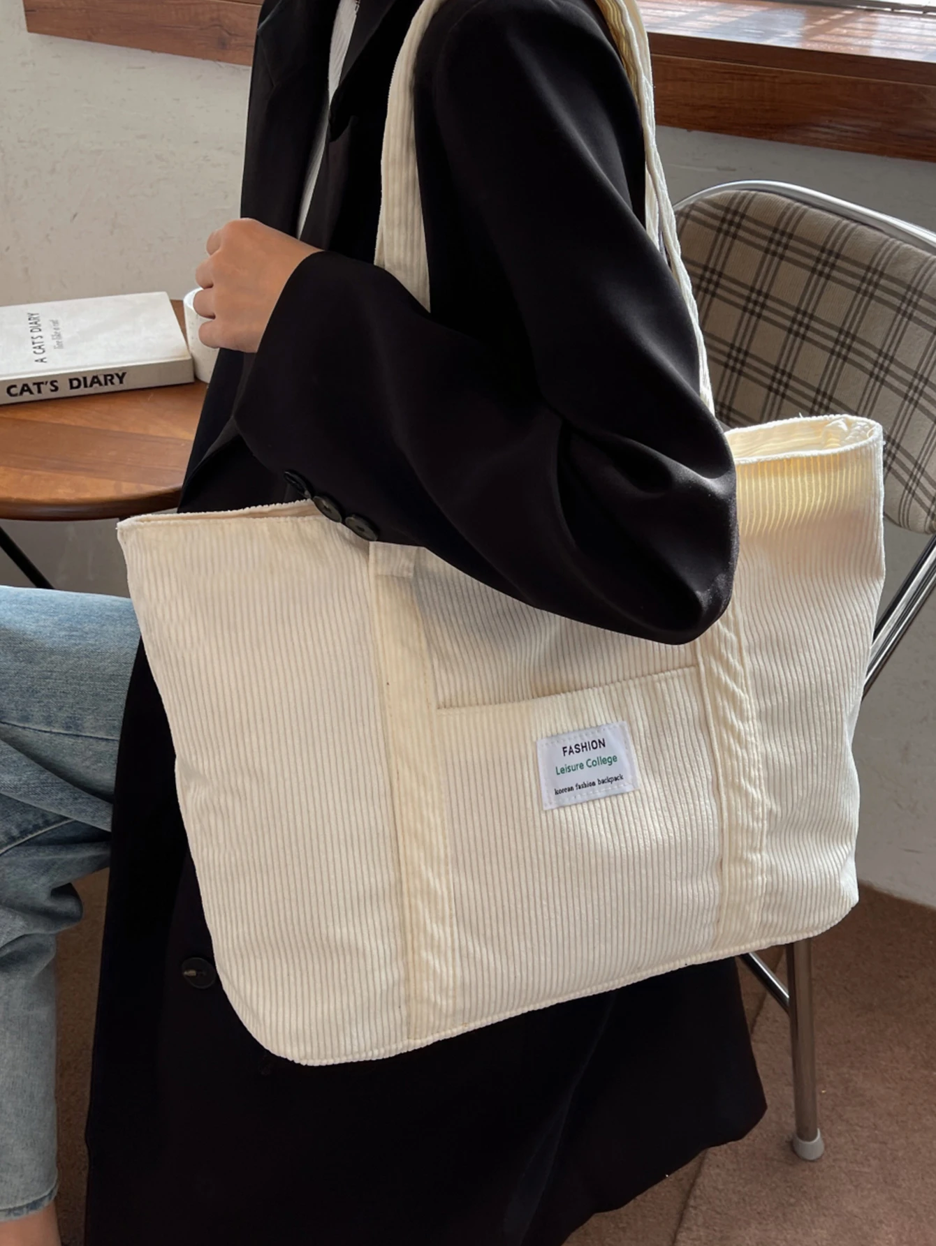 Tote Bag Rare Beauty Beige, Cabas Femme En Polyuréthane, Neuf Sans étiquette