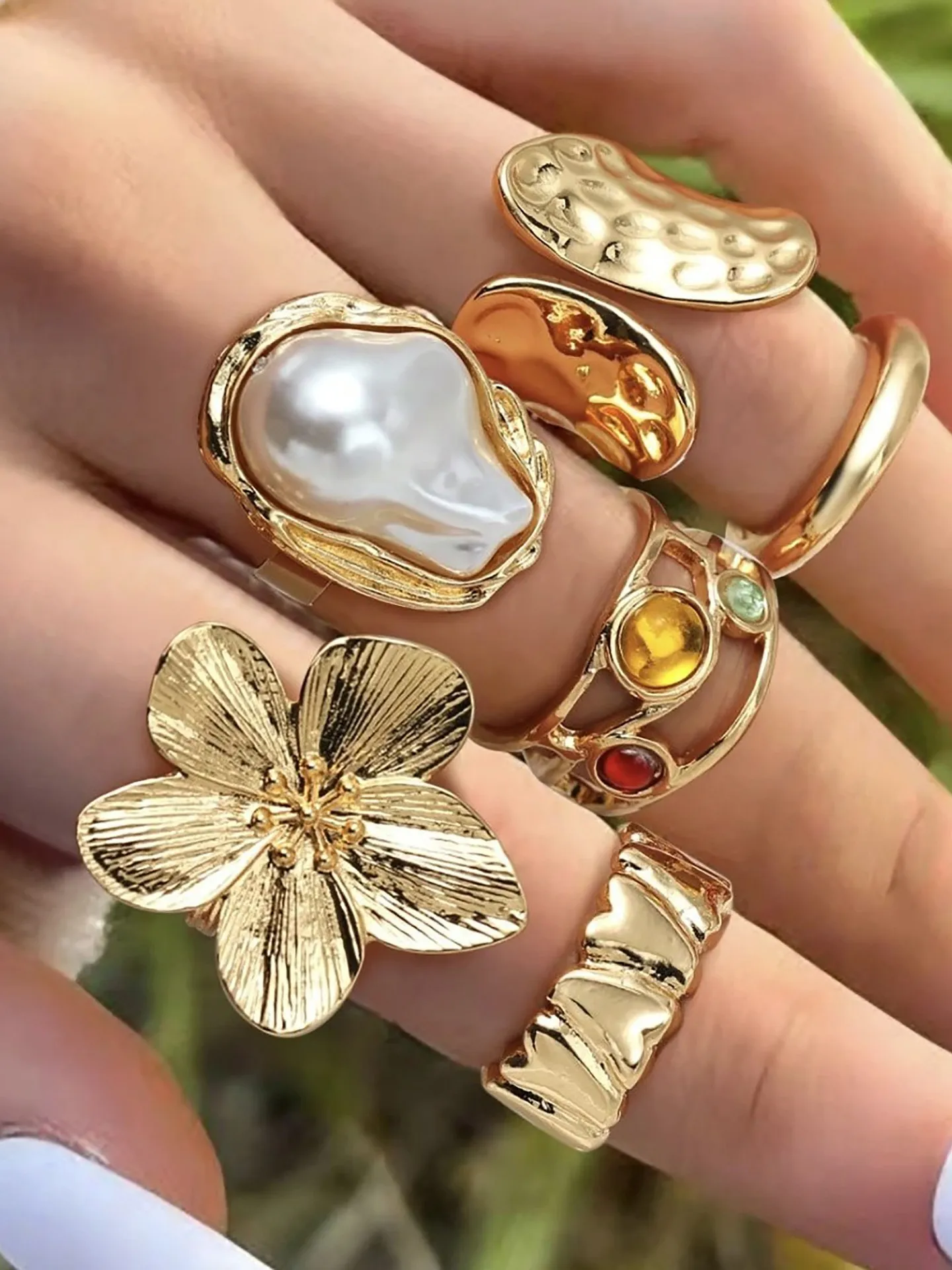 Flowers Ring Set Savana Bestsellers
