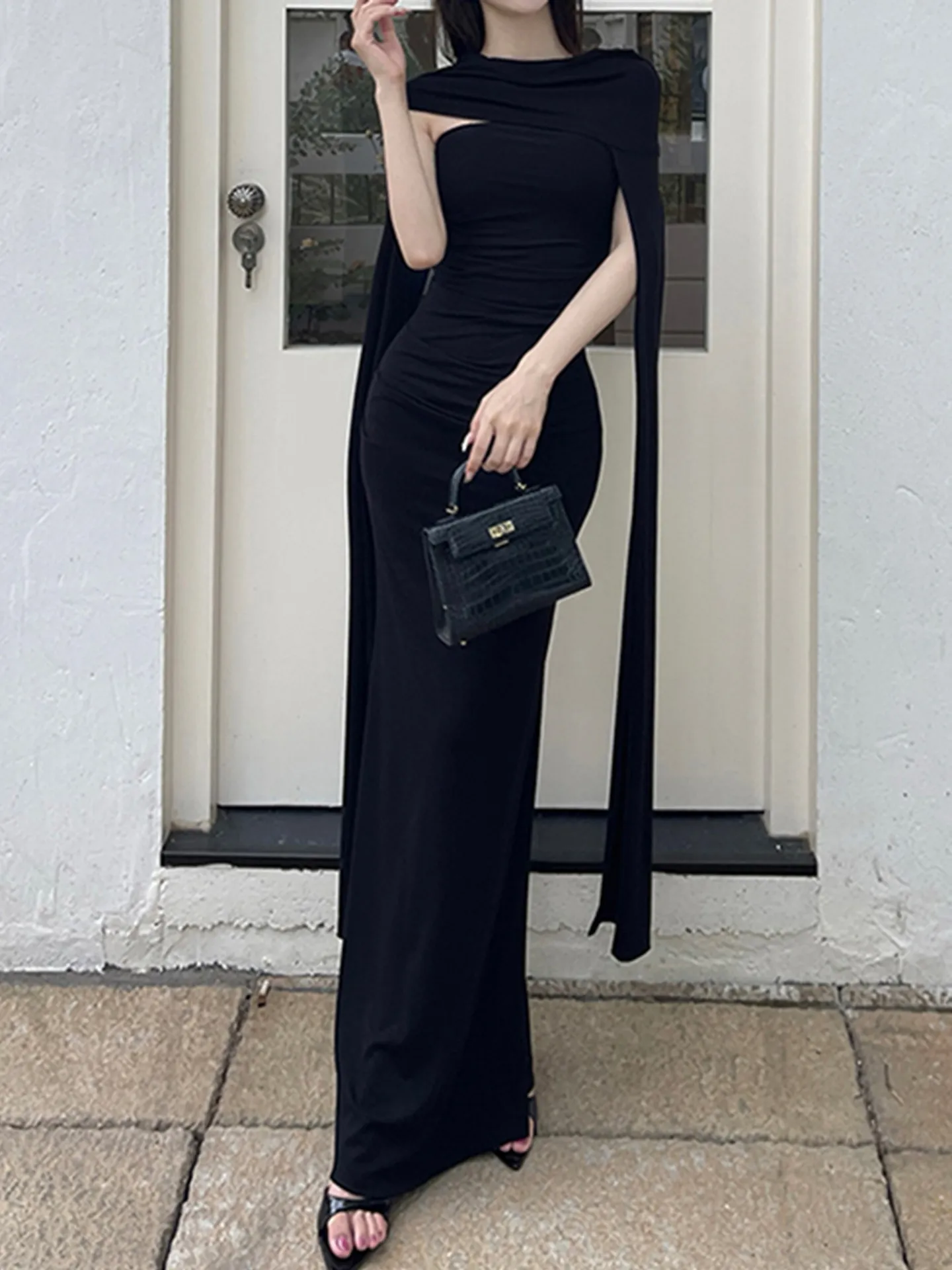 multiway bodycon dress Dark green infinity mermaid train dress main image 0