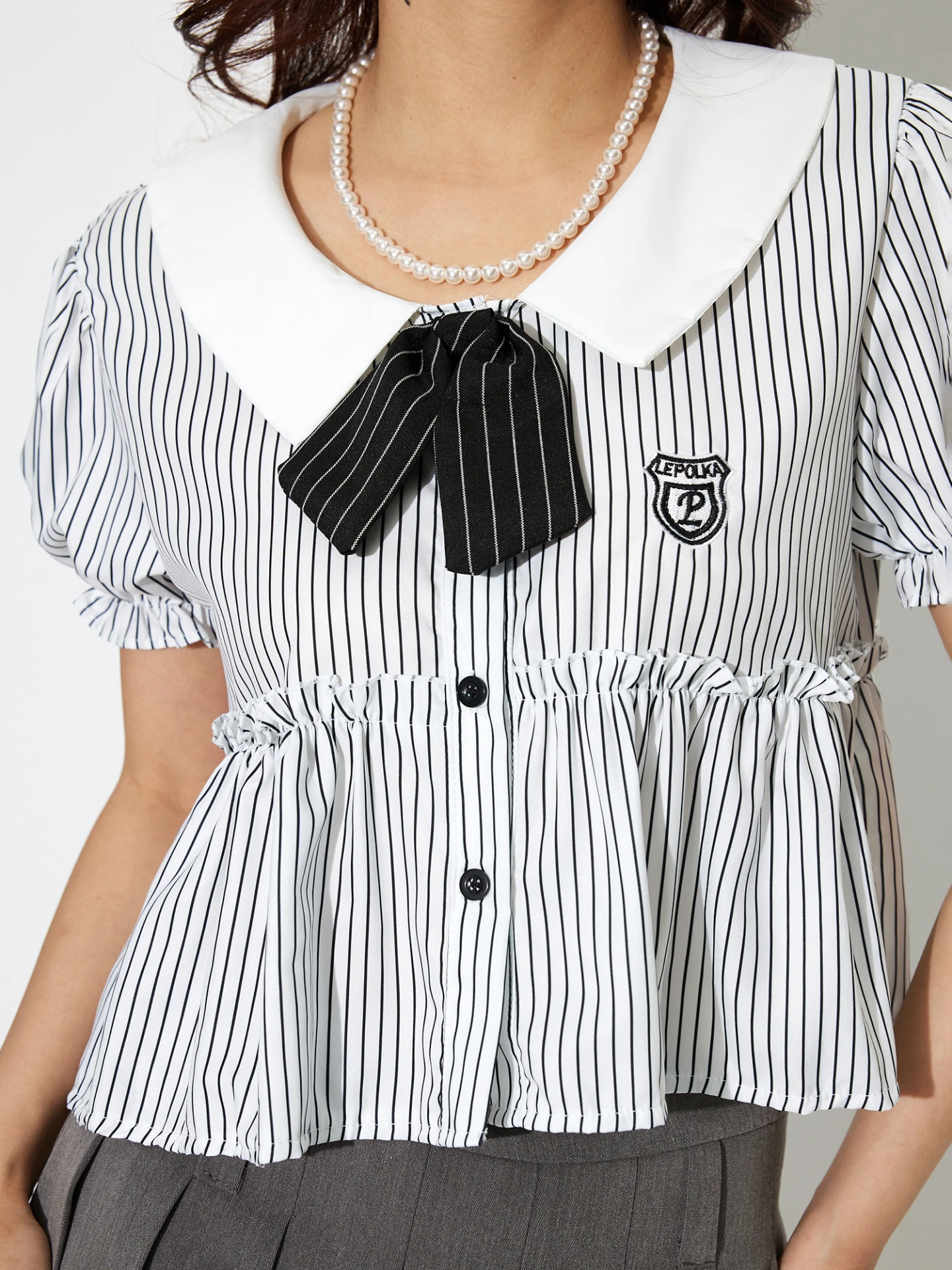 Embroidered Placket Embroidered Placket Blouse | Savana | Bestsellers