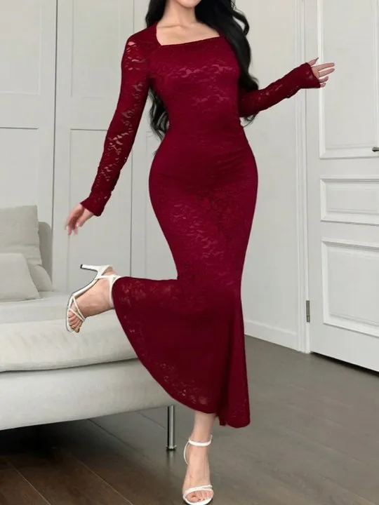 bodycon midi dress uk Elegant Black Lace Bodycon Dress – Sexy & Chic – OhYes Fashion