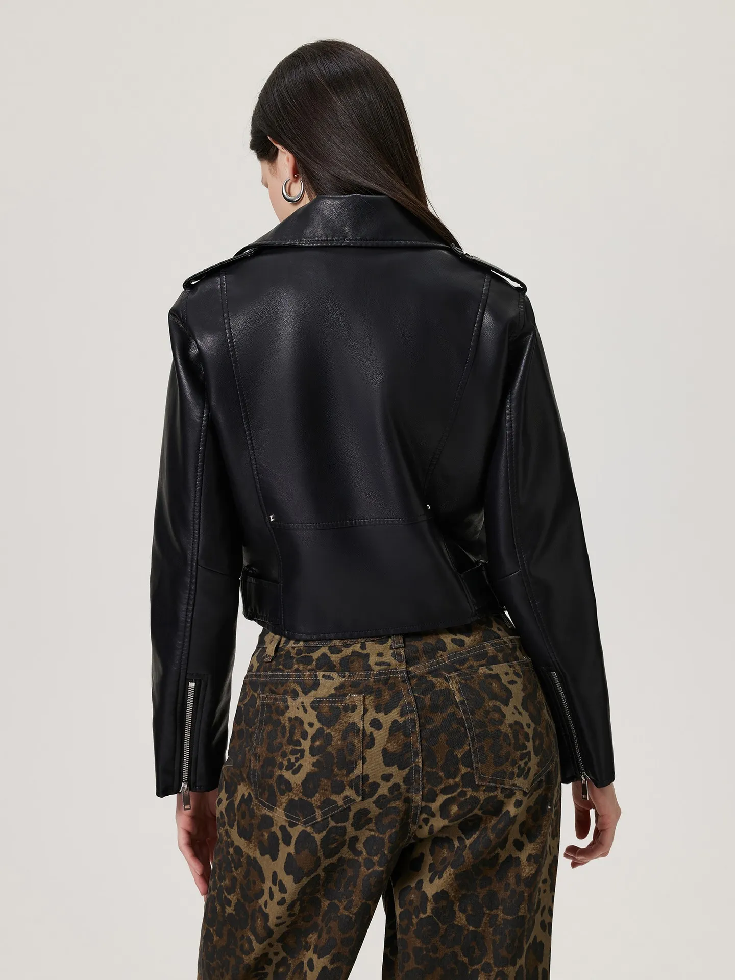 Asymmetric Faux Leather Jacket | Savana | Bestsellers