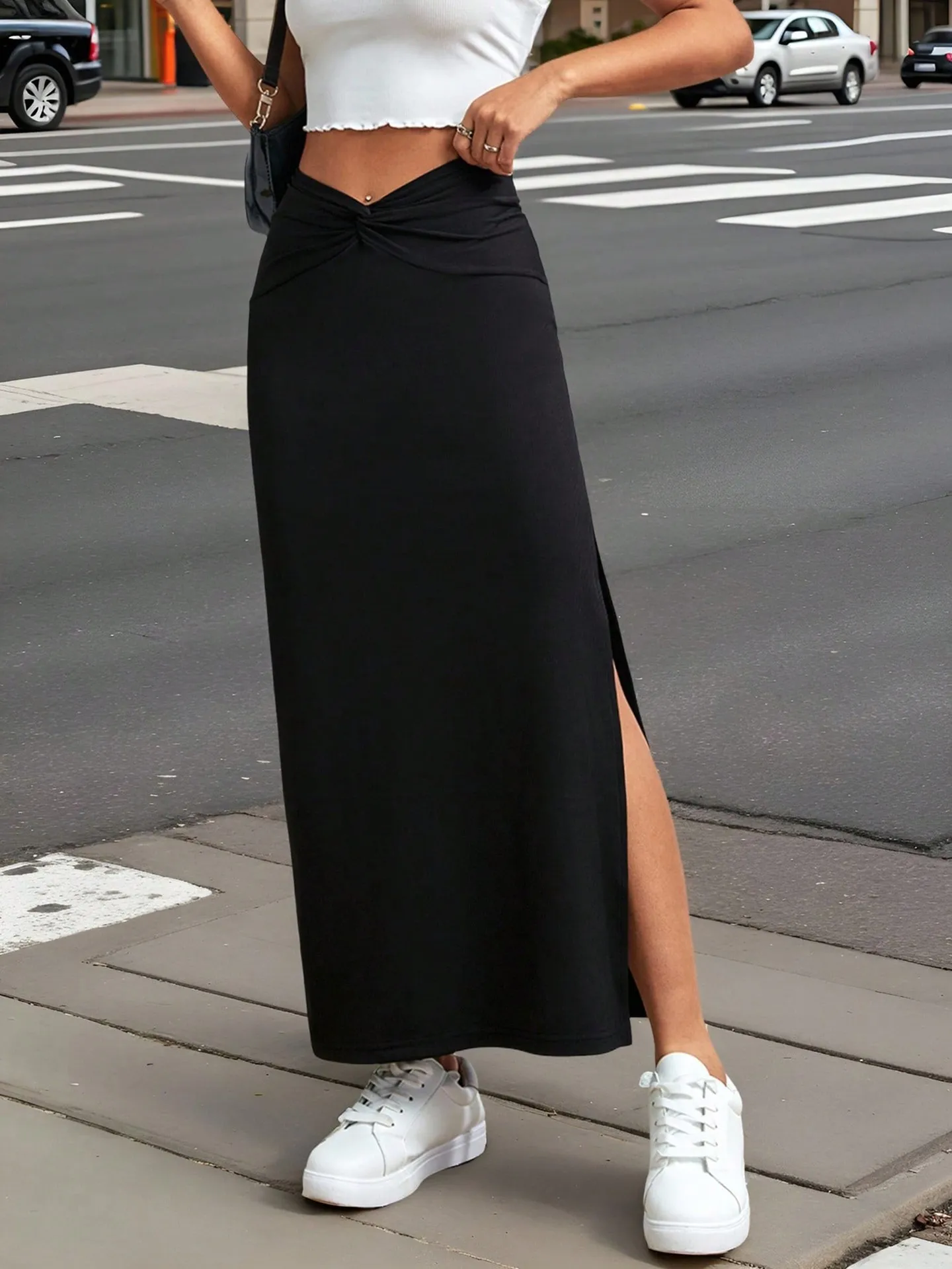 DESINGER SLIT SKIRT SET