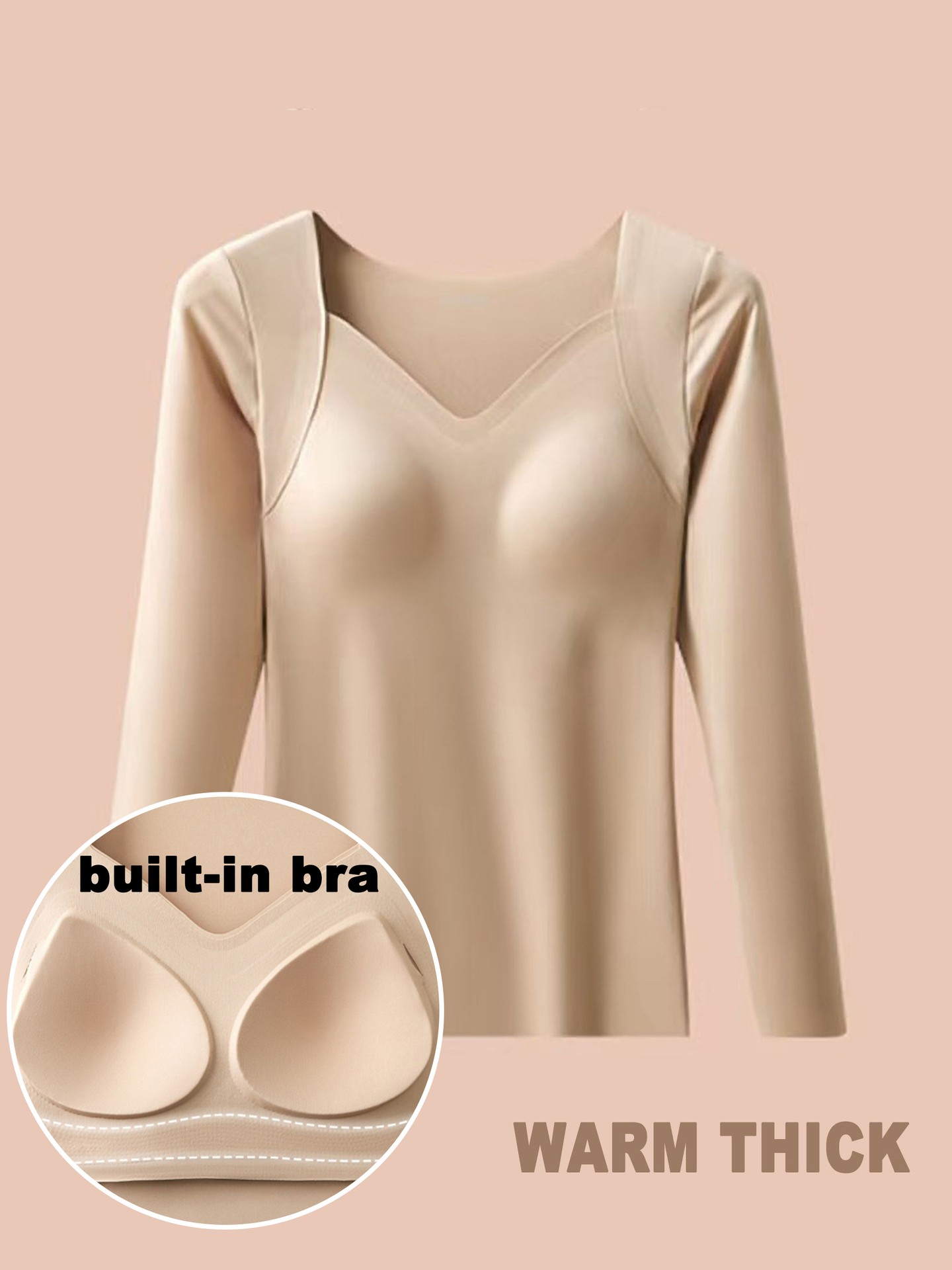 Padded Thermal Underwear Top