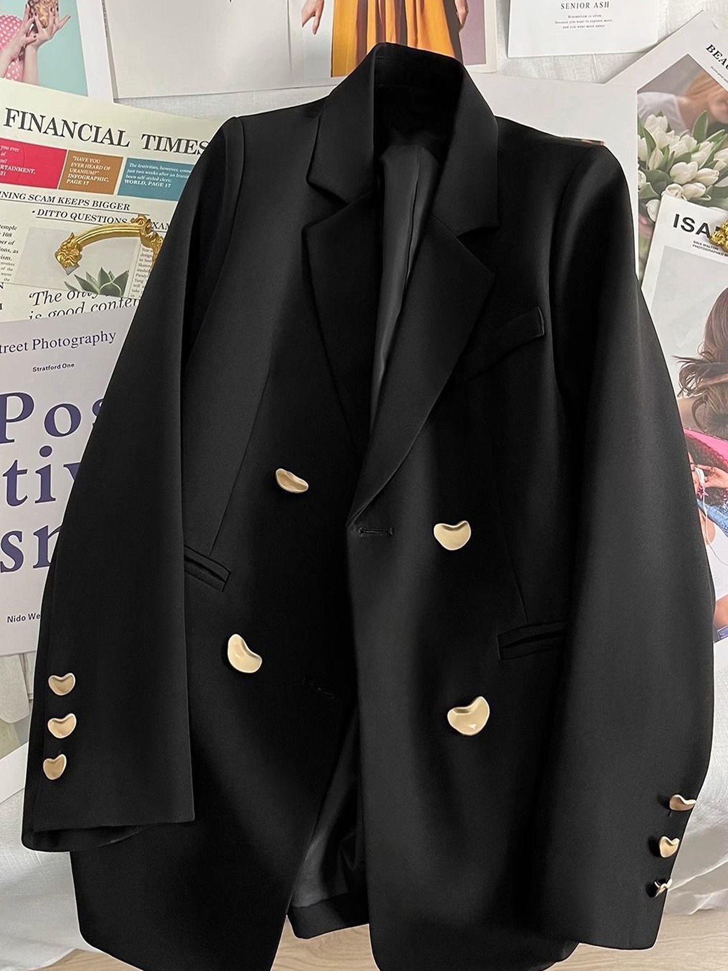 Black Button Classic Blazer