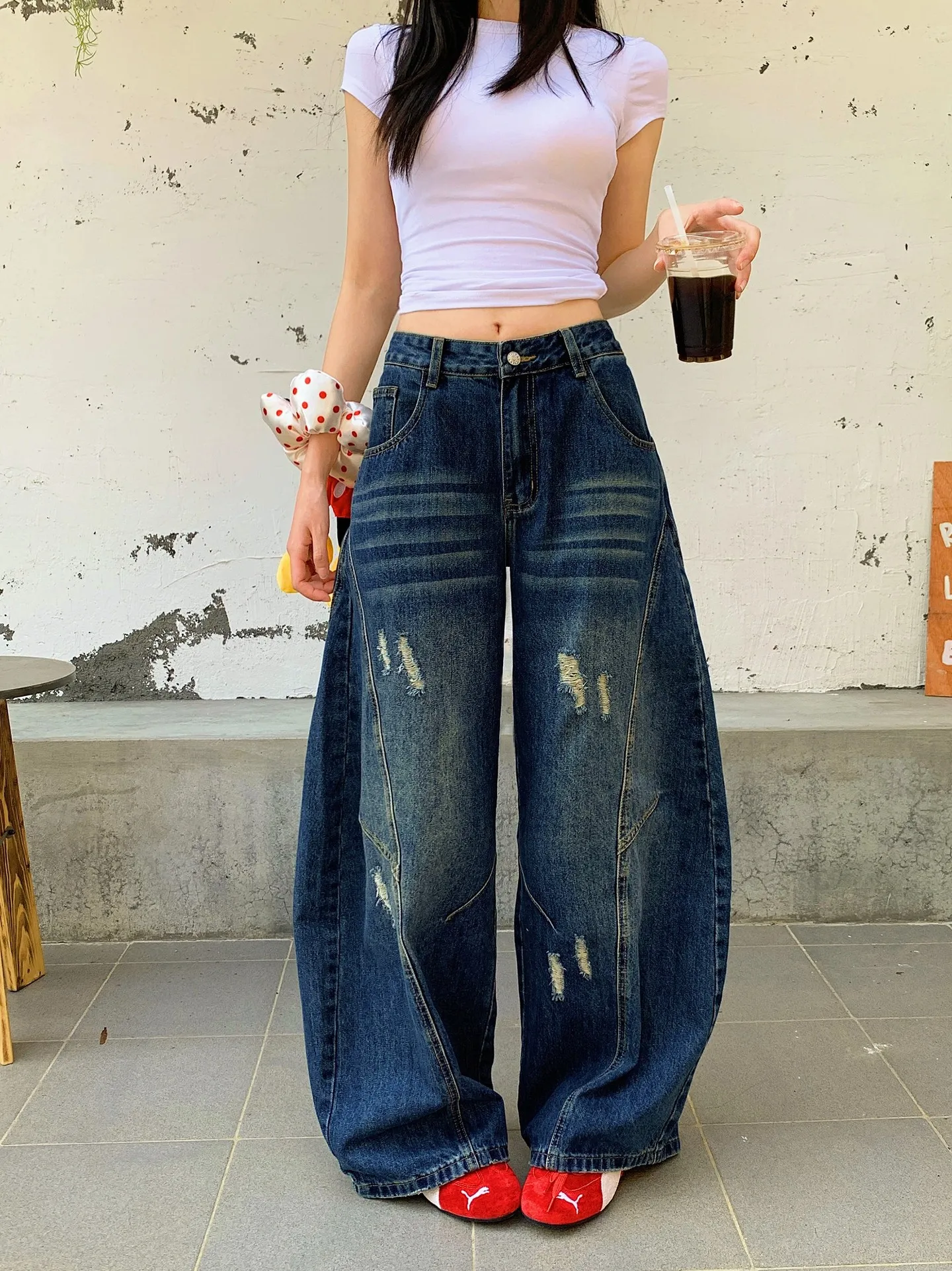 Ripped Wide Leg Jeans | Savana | Bestsellers
