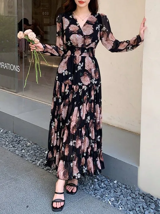 navy blue dress for baby girl gakvbuo Summer Dresses For Women Fit And Flare A-Line Dress Breast Wrap  Backless Sleeveless Pleated Elastic Waist Large Dress main image 0