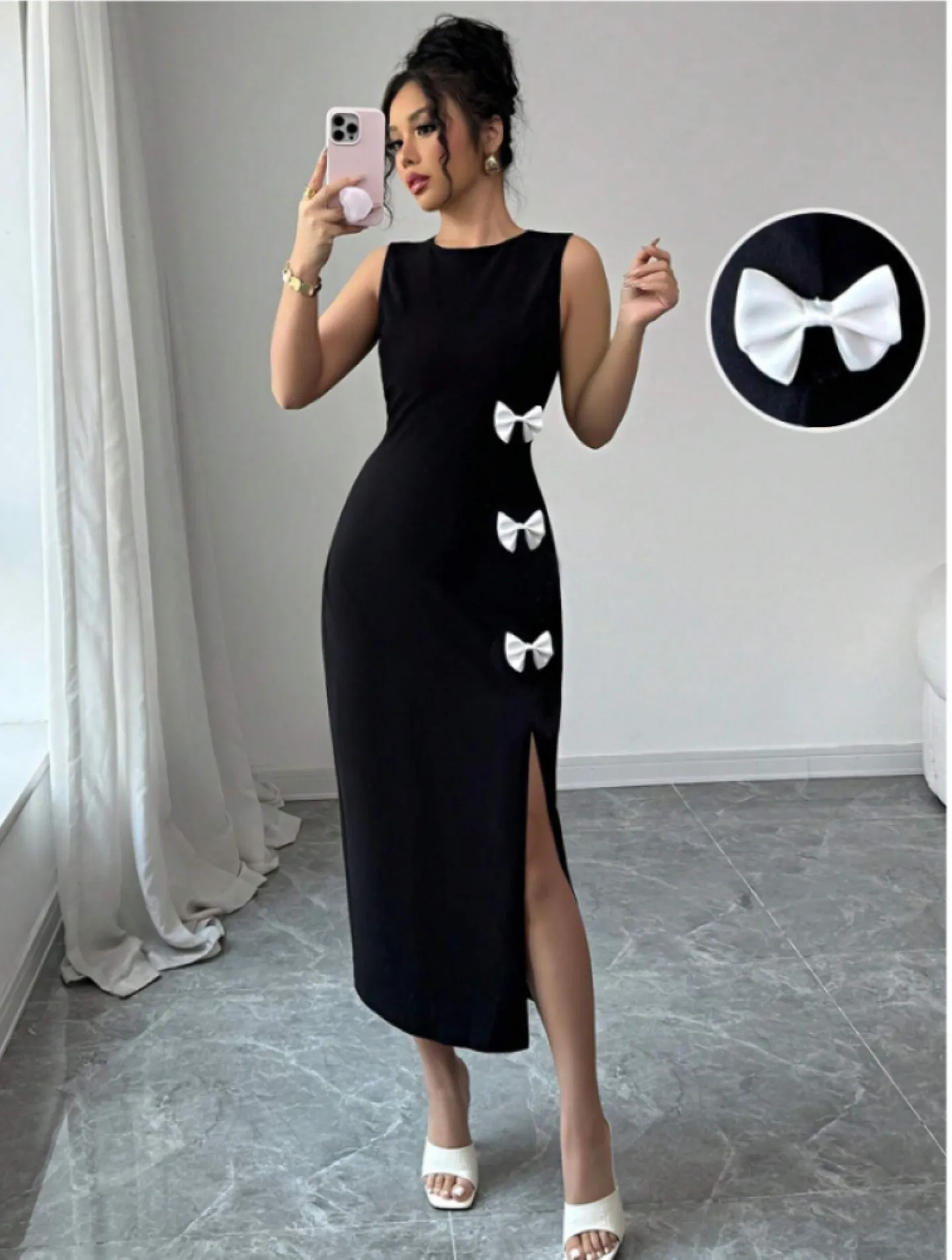 ワンピース S strap tank dress / THEREDTHREAD THEREDTHREAD / ザレッドスレッド】S strap tank dress