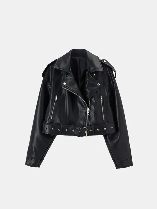 Asymmetric Faux Leather Jacket | Savana | Bestsellers