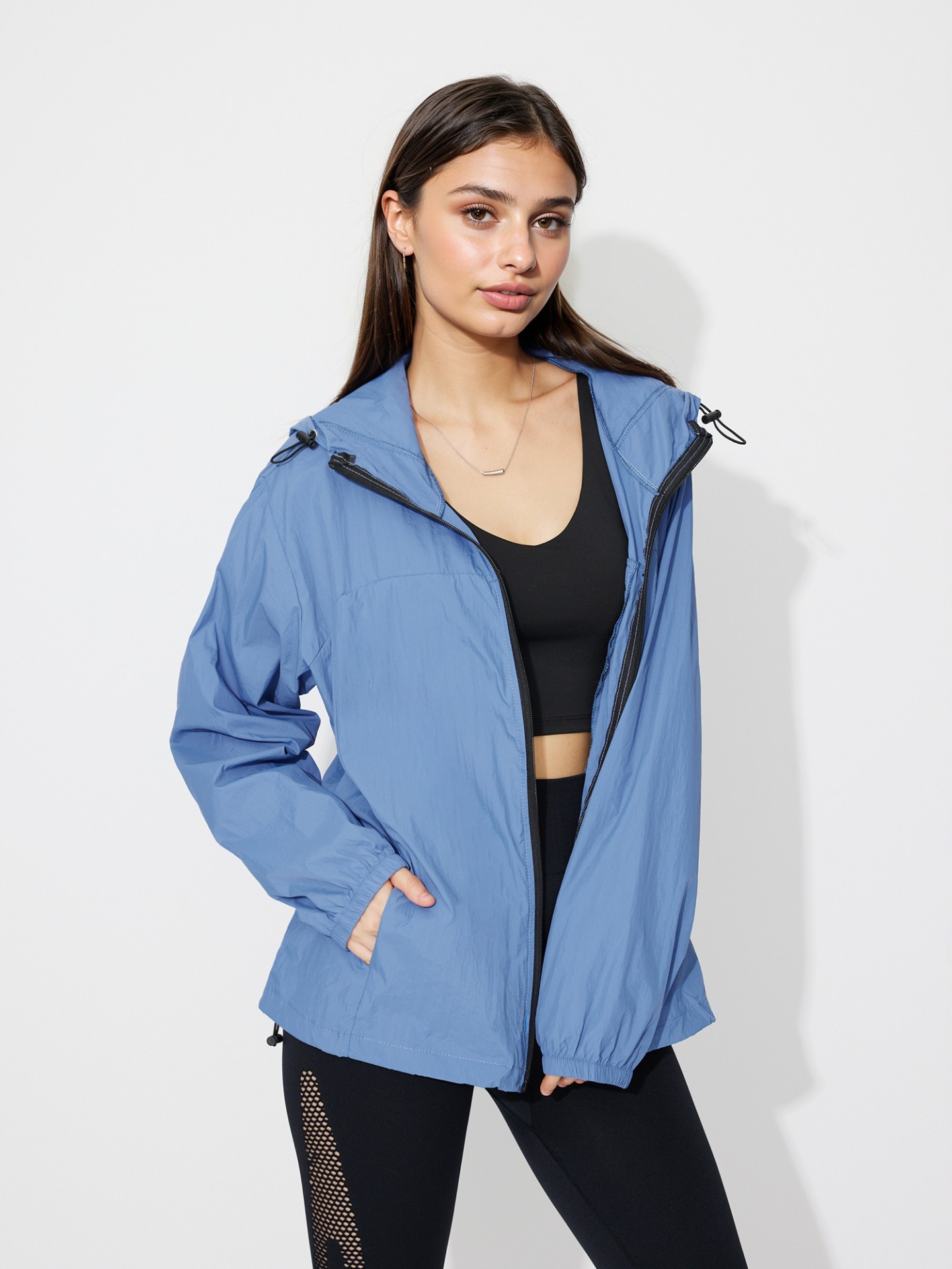 Blue Windbreaker Jacket