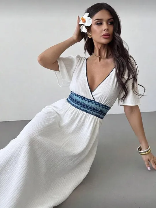 sachin and babi light blue dress Never Fully Dressed metallic boho maxi dress in pastel ombré main image 1