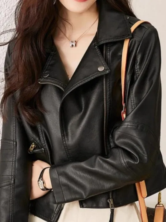 Asymmetric Faux Leather Jacket | Savana | Bestsellers