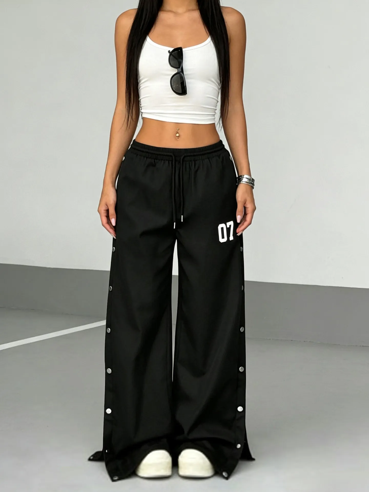 Button Wide Leg Pants | Savana | Bestsellers