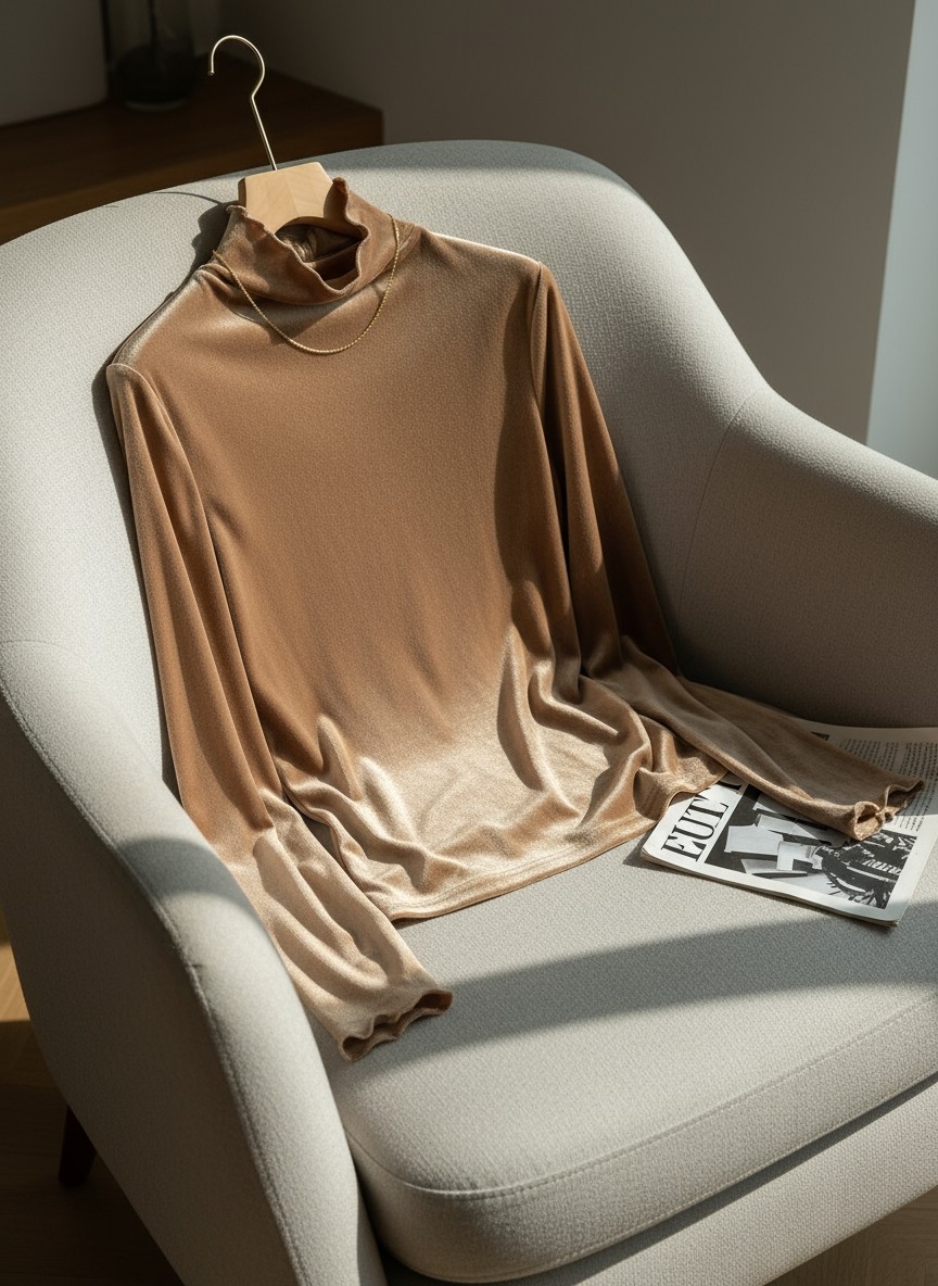 Brown Velvet Top