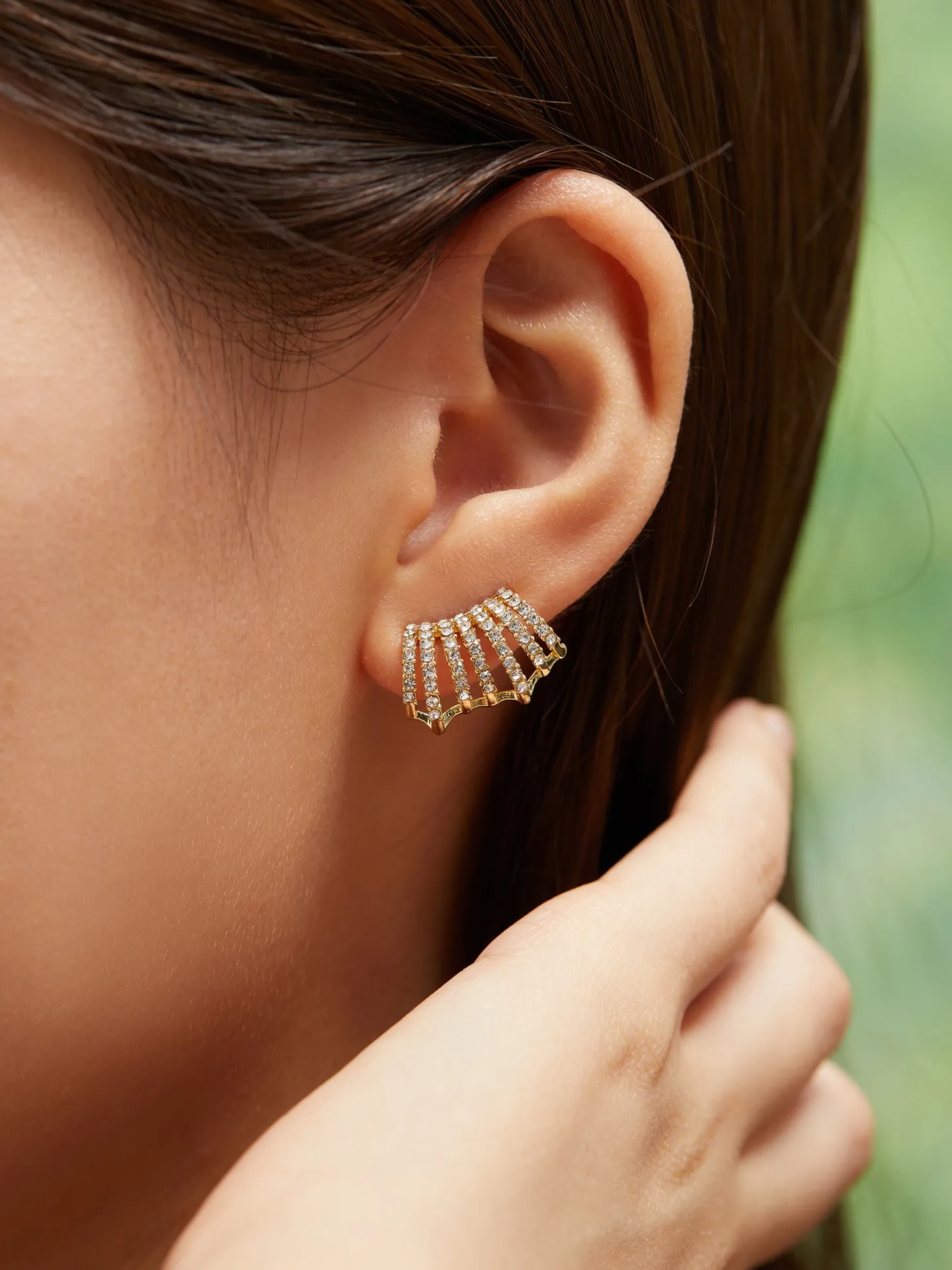 Rhinestone Artificial Jewellery Stud