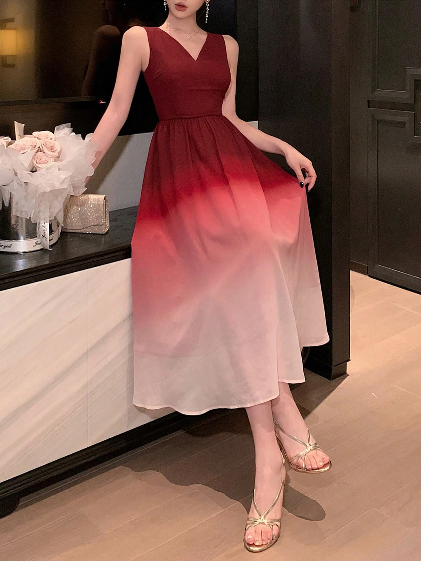 Gradient A-Line Dress | Savana | Bestsellers