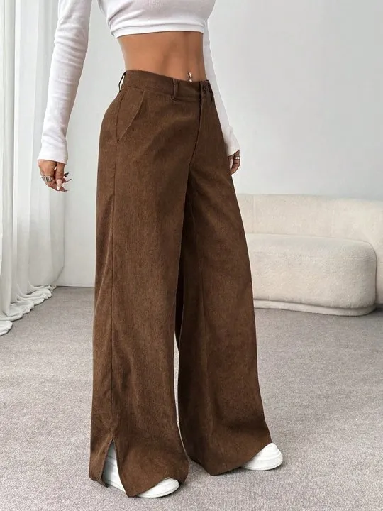 2025 Summer Women's High Waist White Denim Jeans with Drawstring & Lace-Up - Straight Leg Pants with Pockets - Trendy Fashion for Ladies