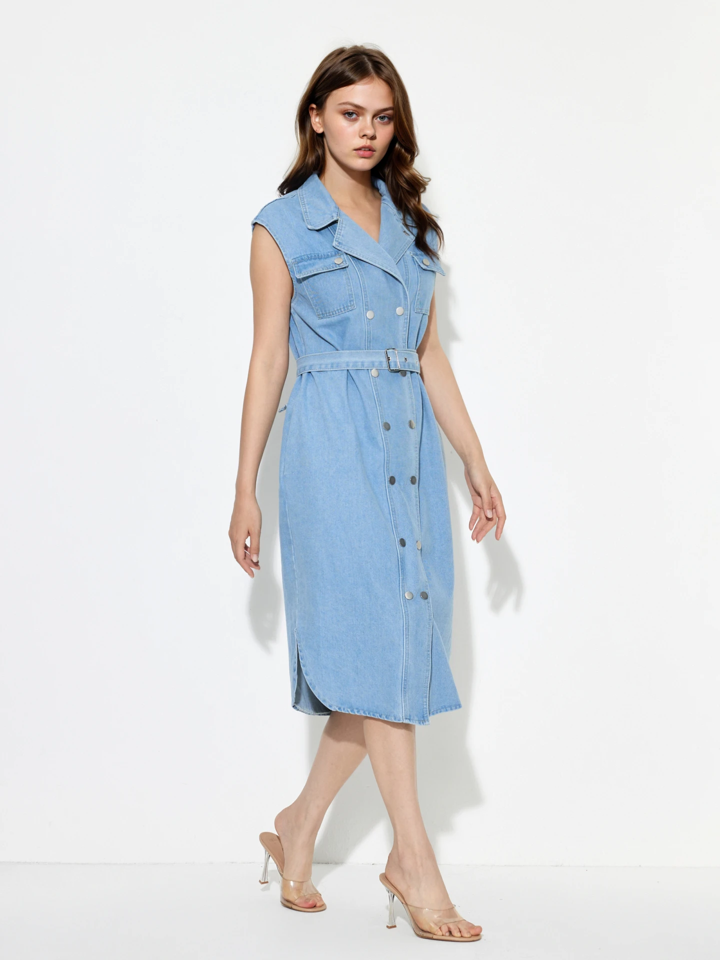 Belted Denim Shirt Dress | Savana | Bestsellers