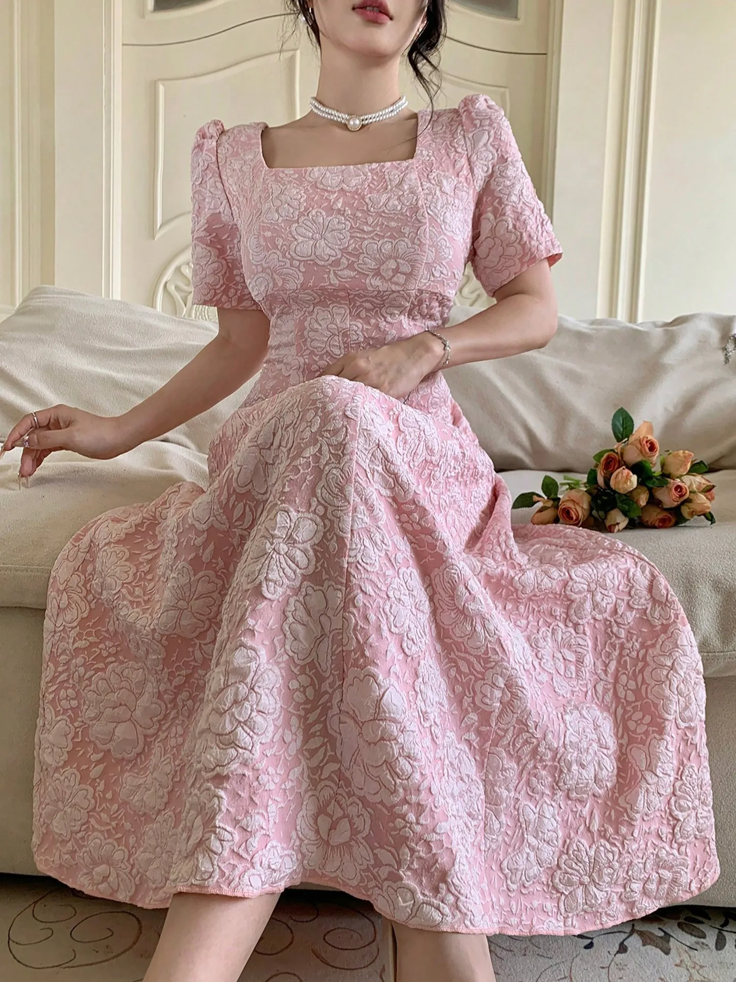 Embroidered A-Line Dress | Savana | Bestsellers