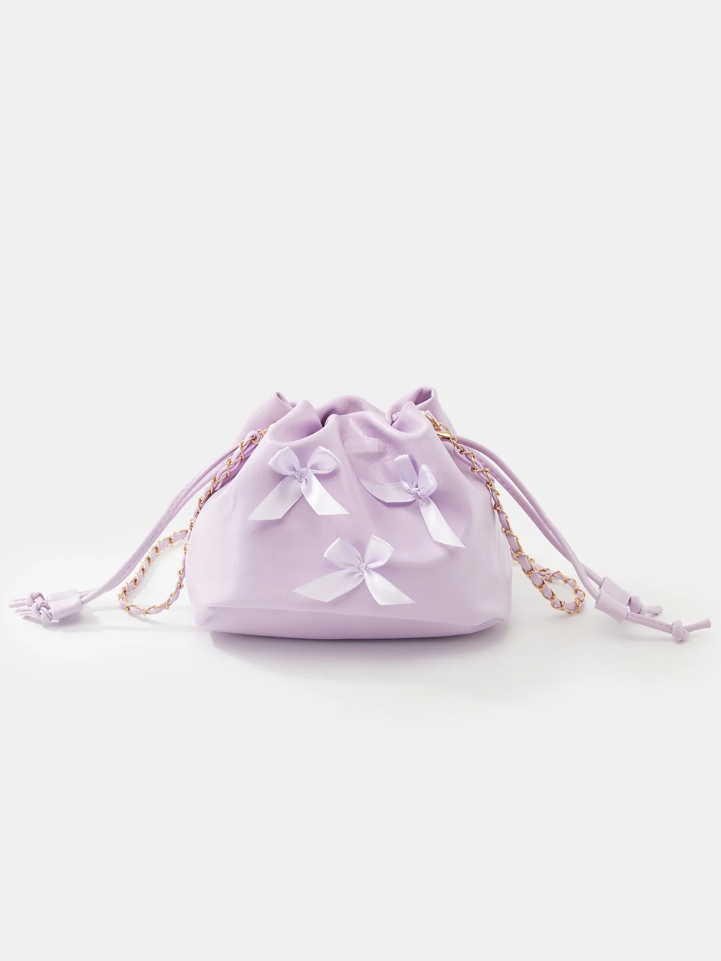 Pleated Bucket Crossbody Bag