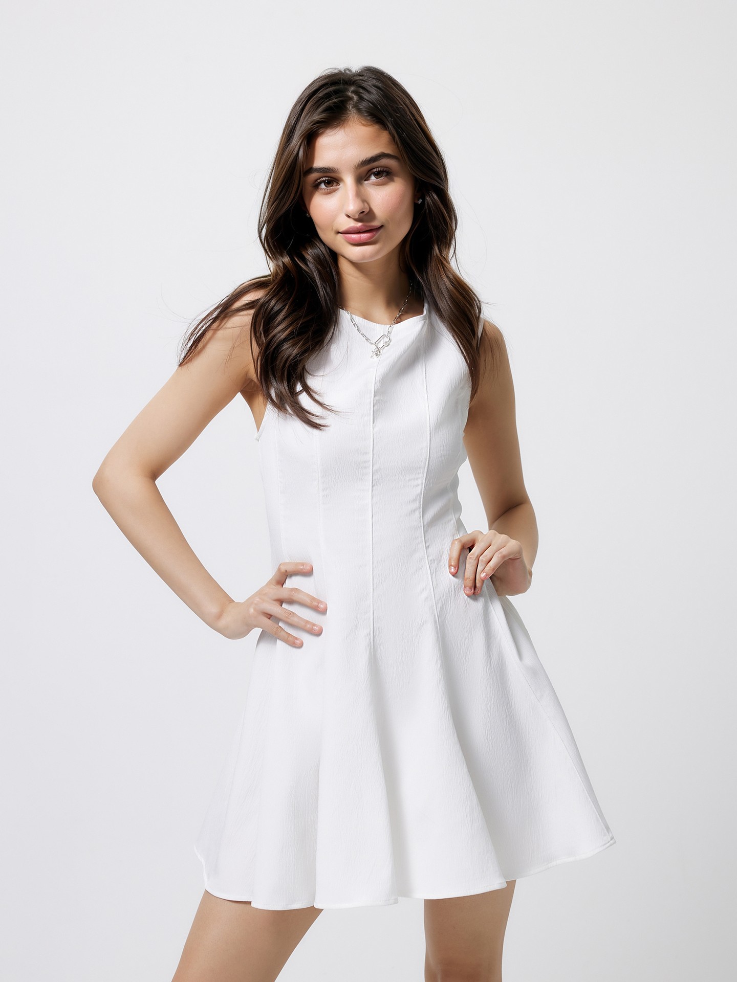 White A-line Dress