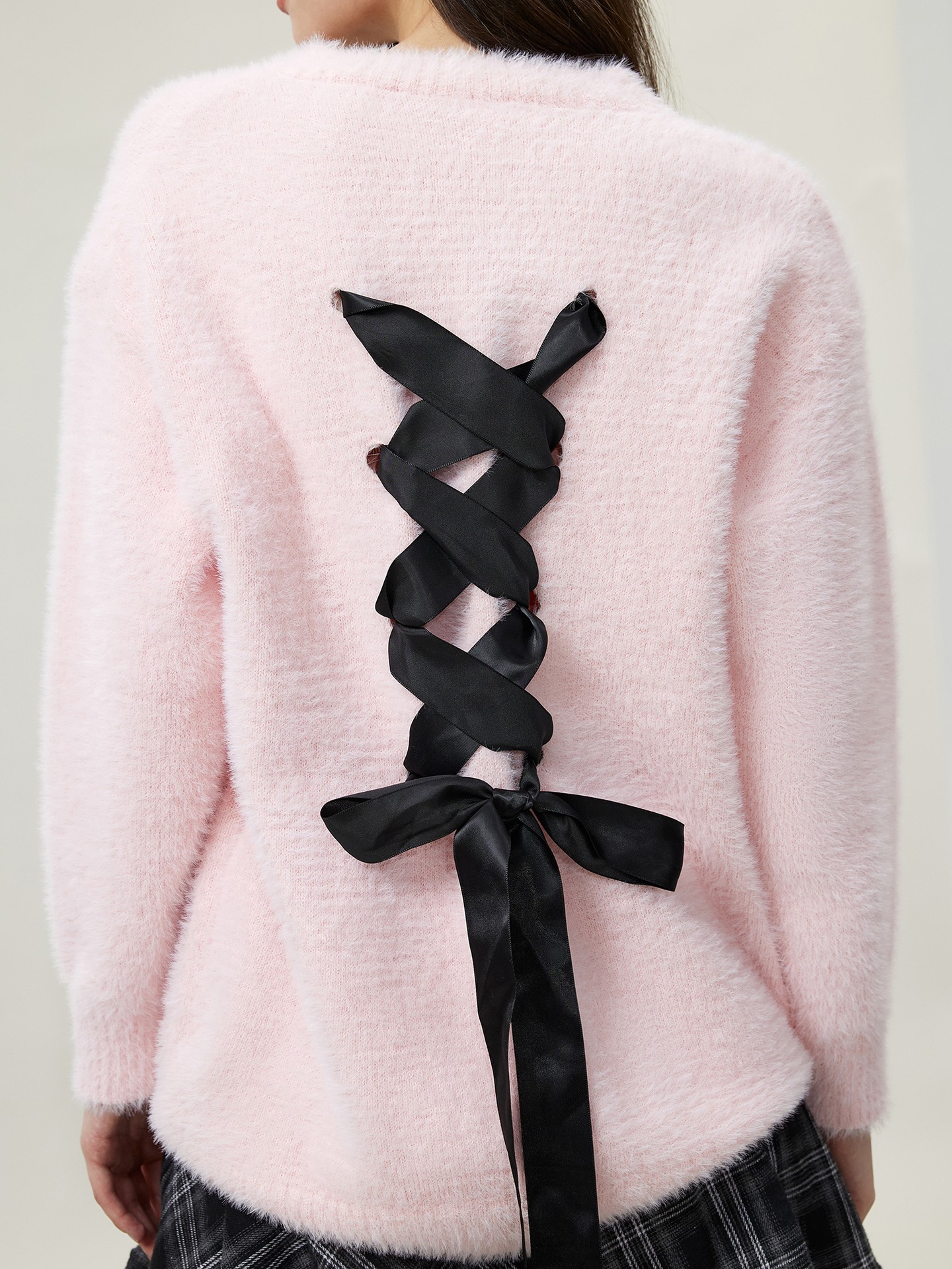 Pink Cable Knit Pullover