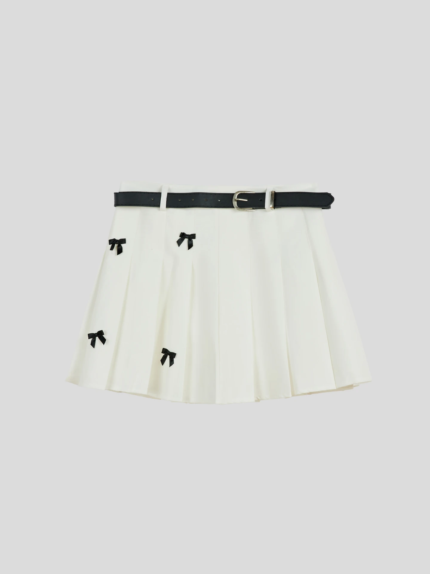 Bow Pleated Skirt