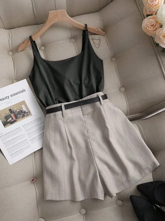 chinese dress ladies Women's Satin Rosebuds Night Suit Set of Shirt & Shorts  BONJOUR
