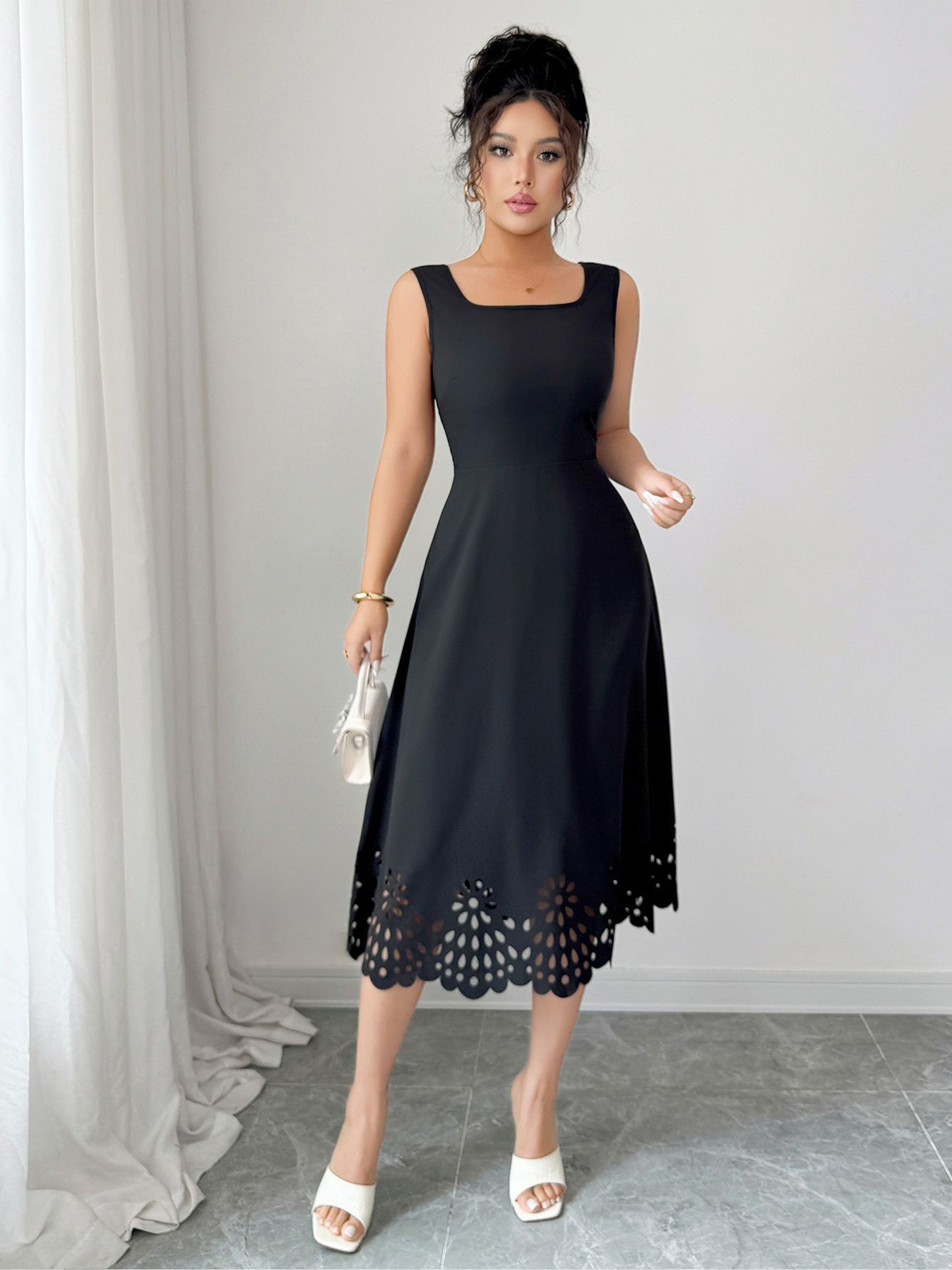 Black Cutout Tank Dress