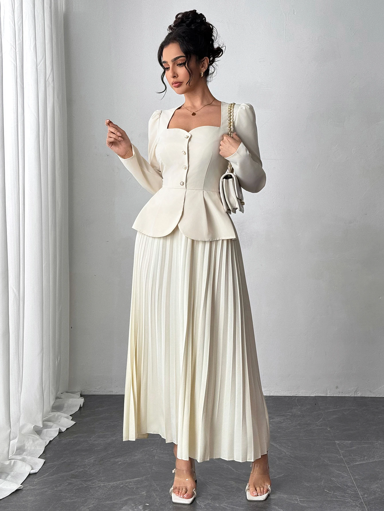 Tarra Blazer Pleated Dress