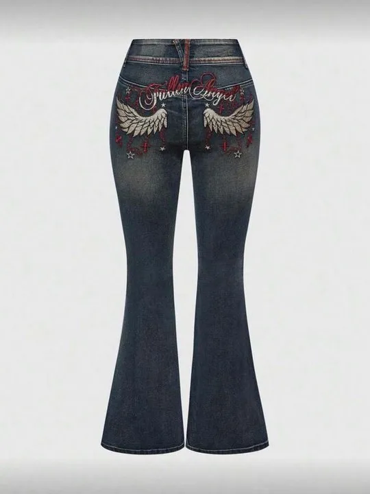 Ribbon Flare Leg Jeans | Savana | Bestsellers