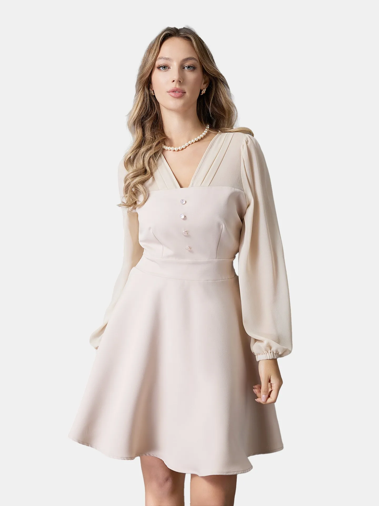 Buttoned A-Line Dress | Savana