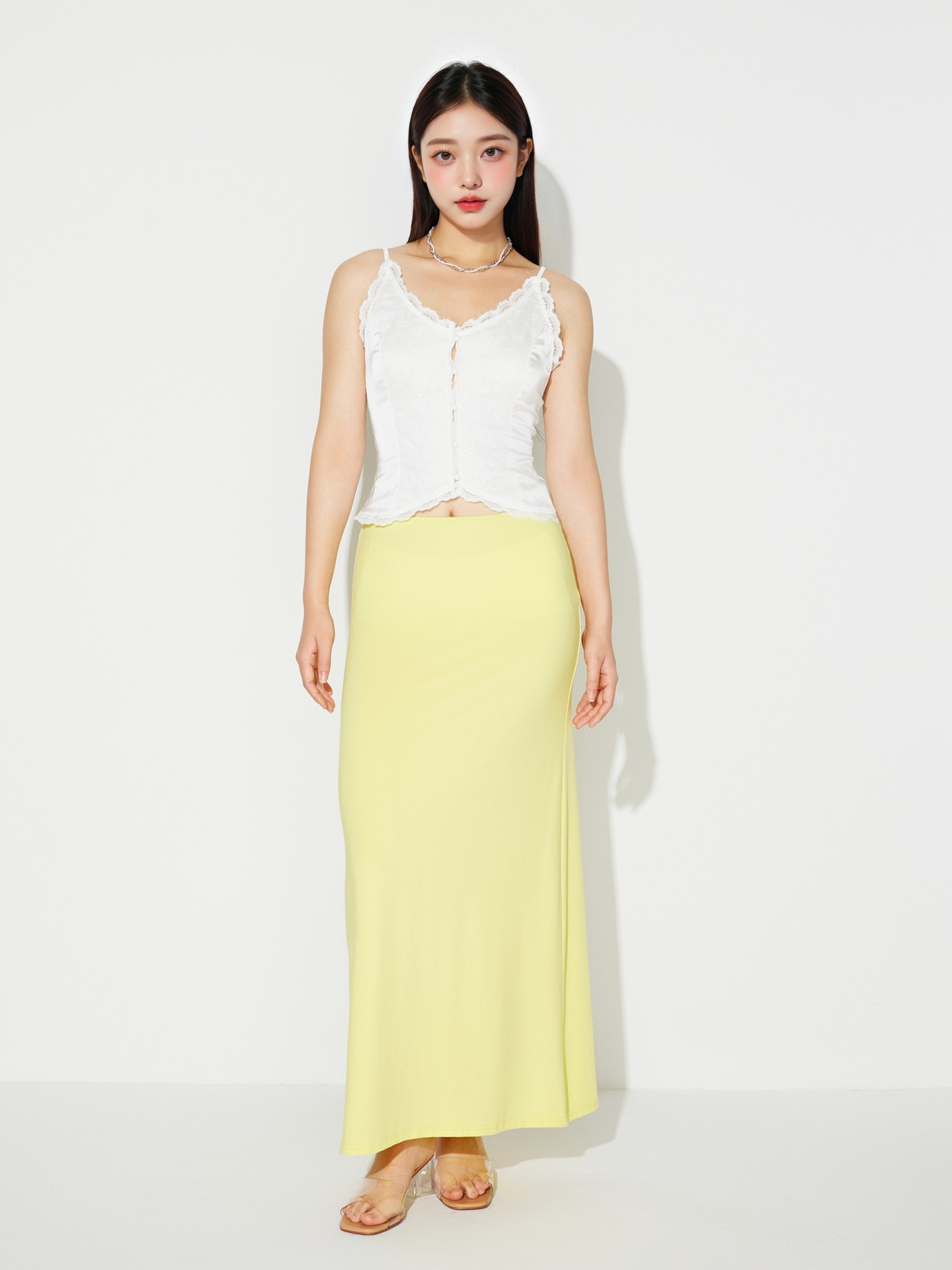 Yellow Straight Skirt