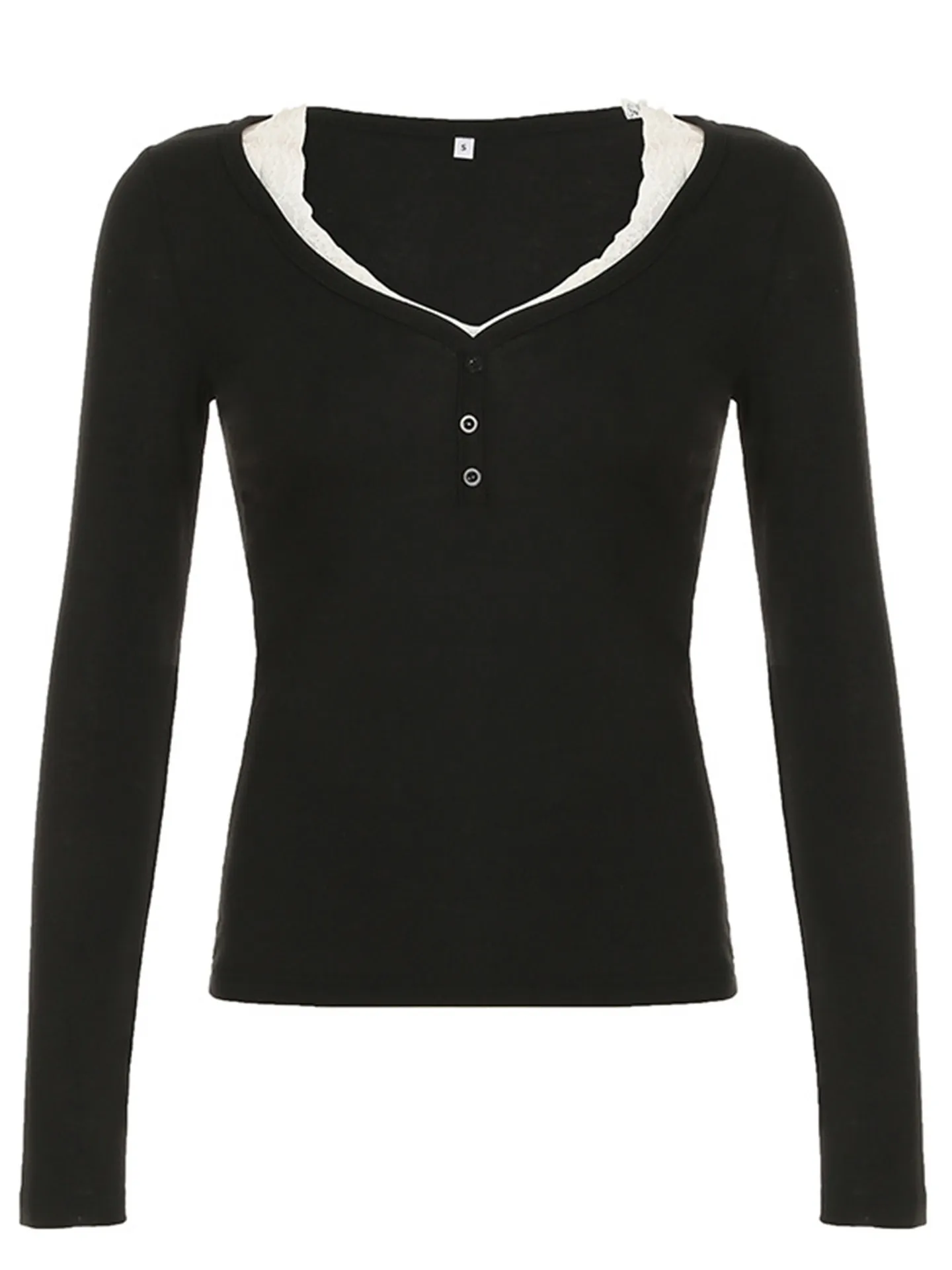 slvless lace trim top main image 1