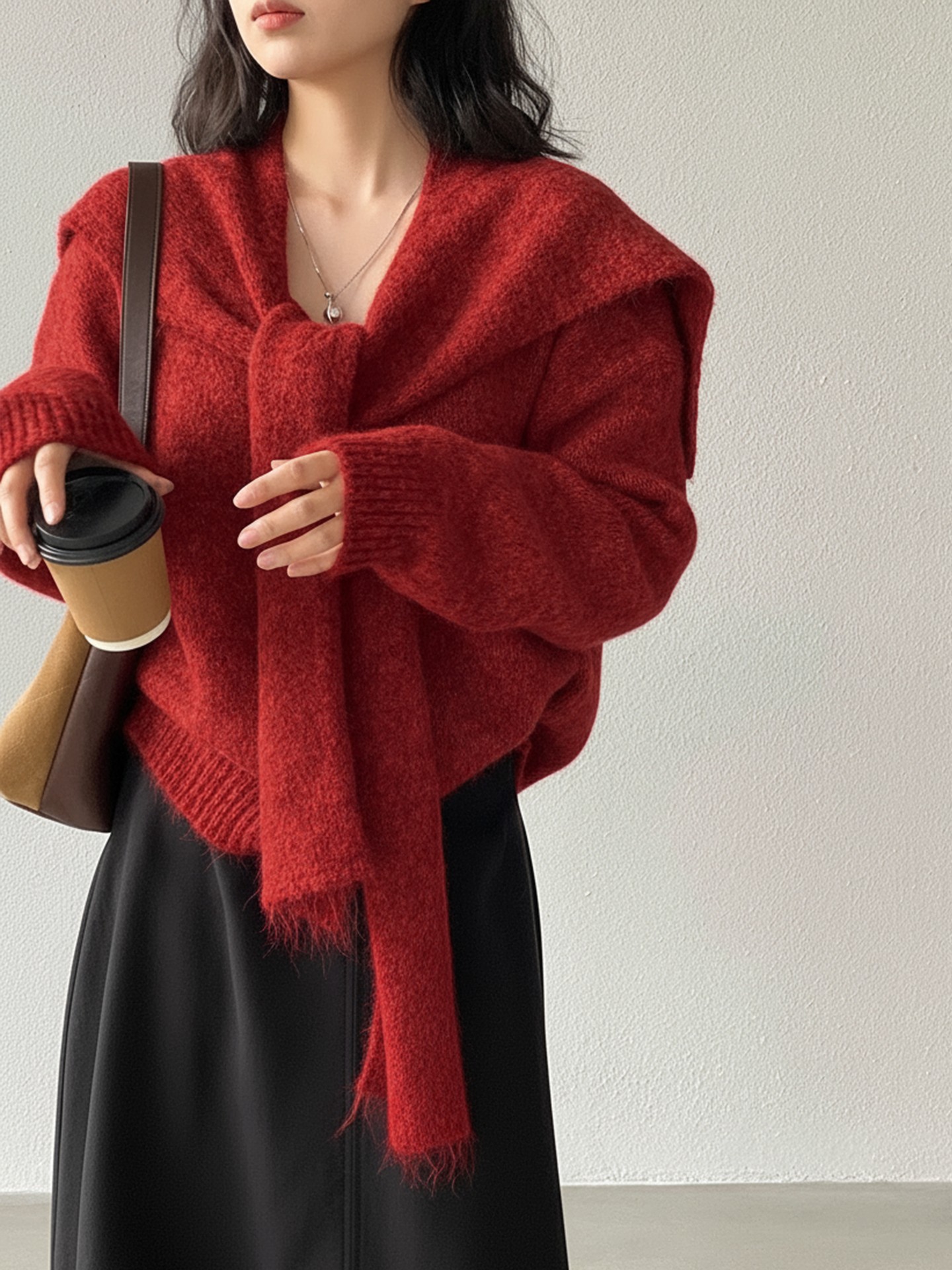Tie Up Knit Pullover