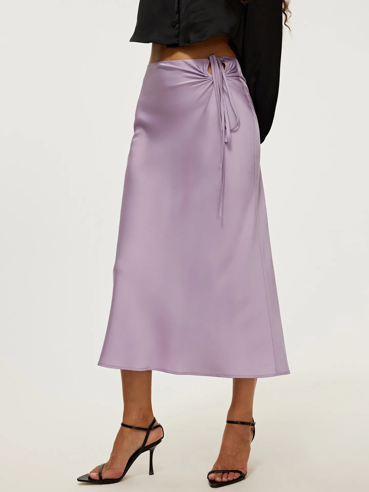 Flared Satin A-line Skirt | Savana | Bestsellers