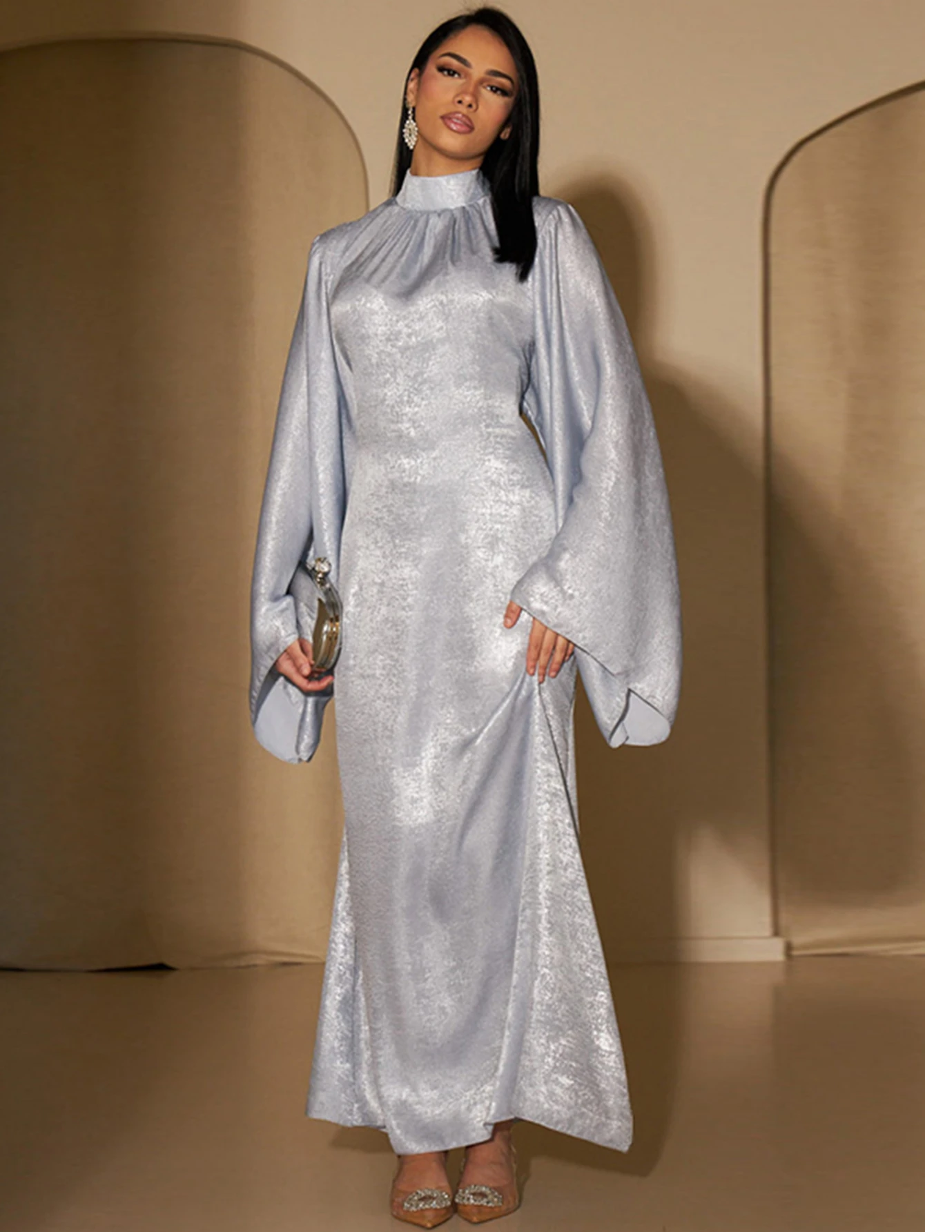 strapless open back dress Arabian Djellaba Evening Party Dress – Maxim Creation