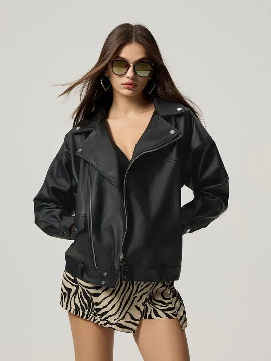 Reversible Faux Leather Jacket | Savana | Bestsellers