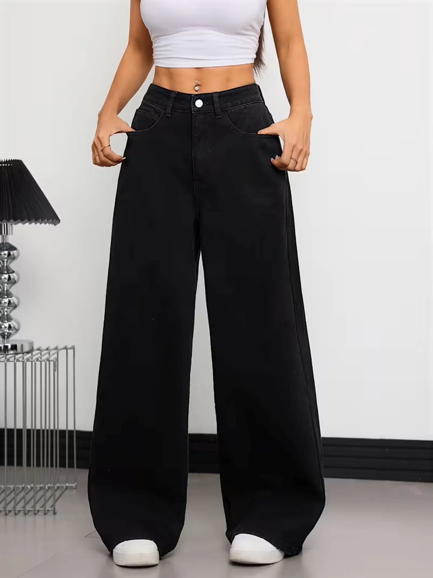 High Waist Straight Leg Black Jeans Savana Bestsellers — free download
