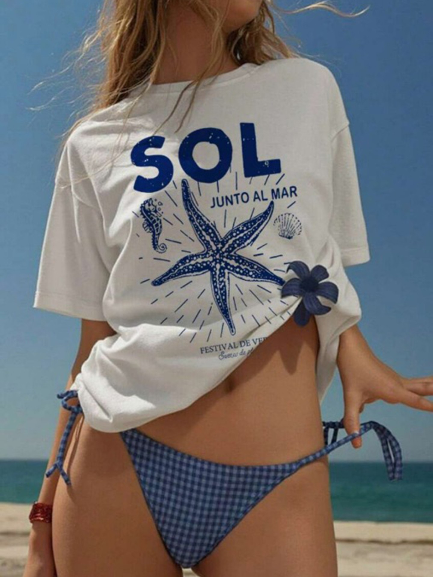 White Printed Pullover T-Shirt