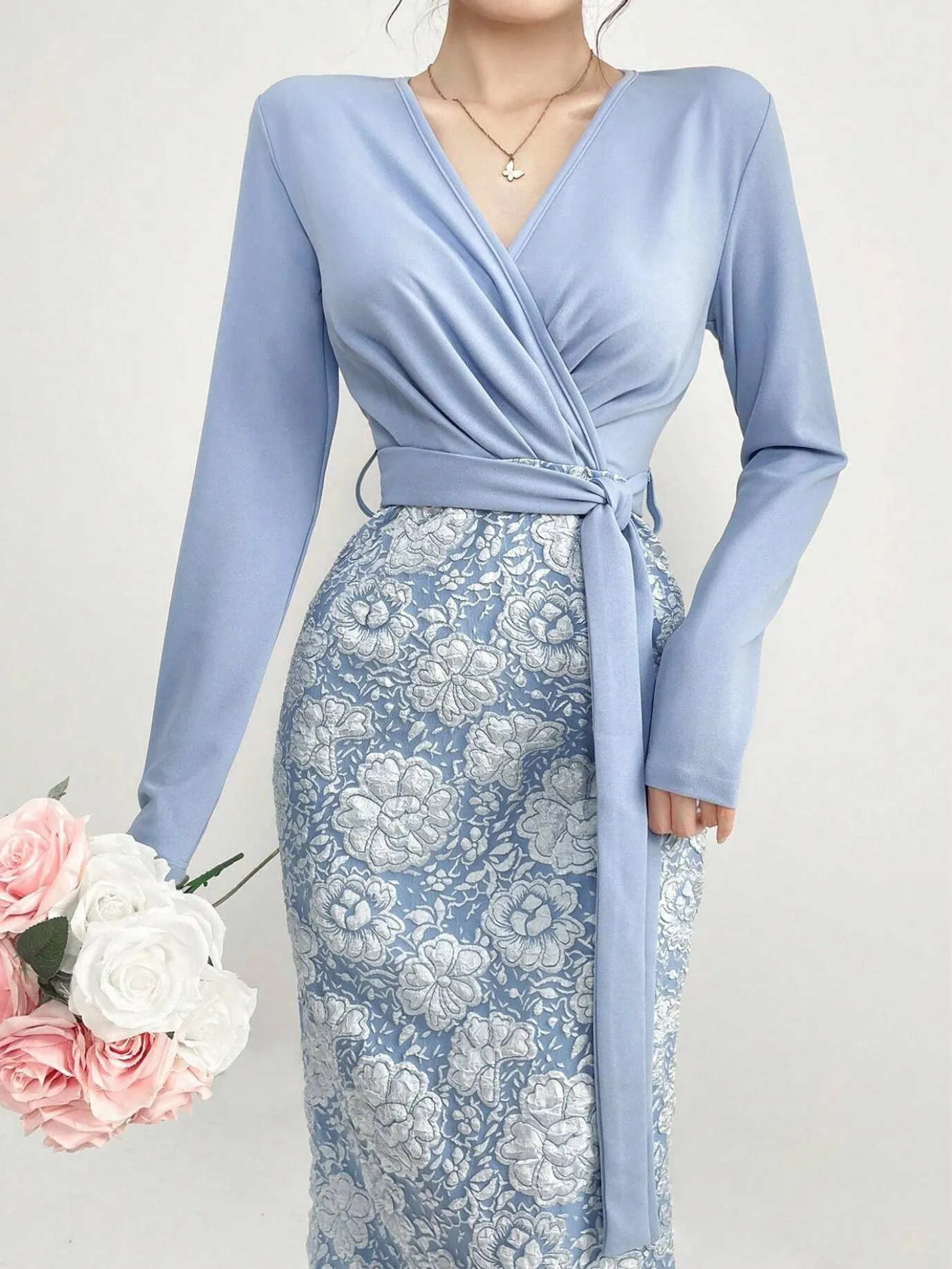 【Mim様】Meandering Jacquard pencil dress Jacquard Pencil Dress | Savana | Bestsellers