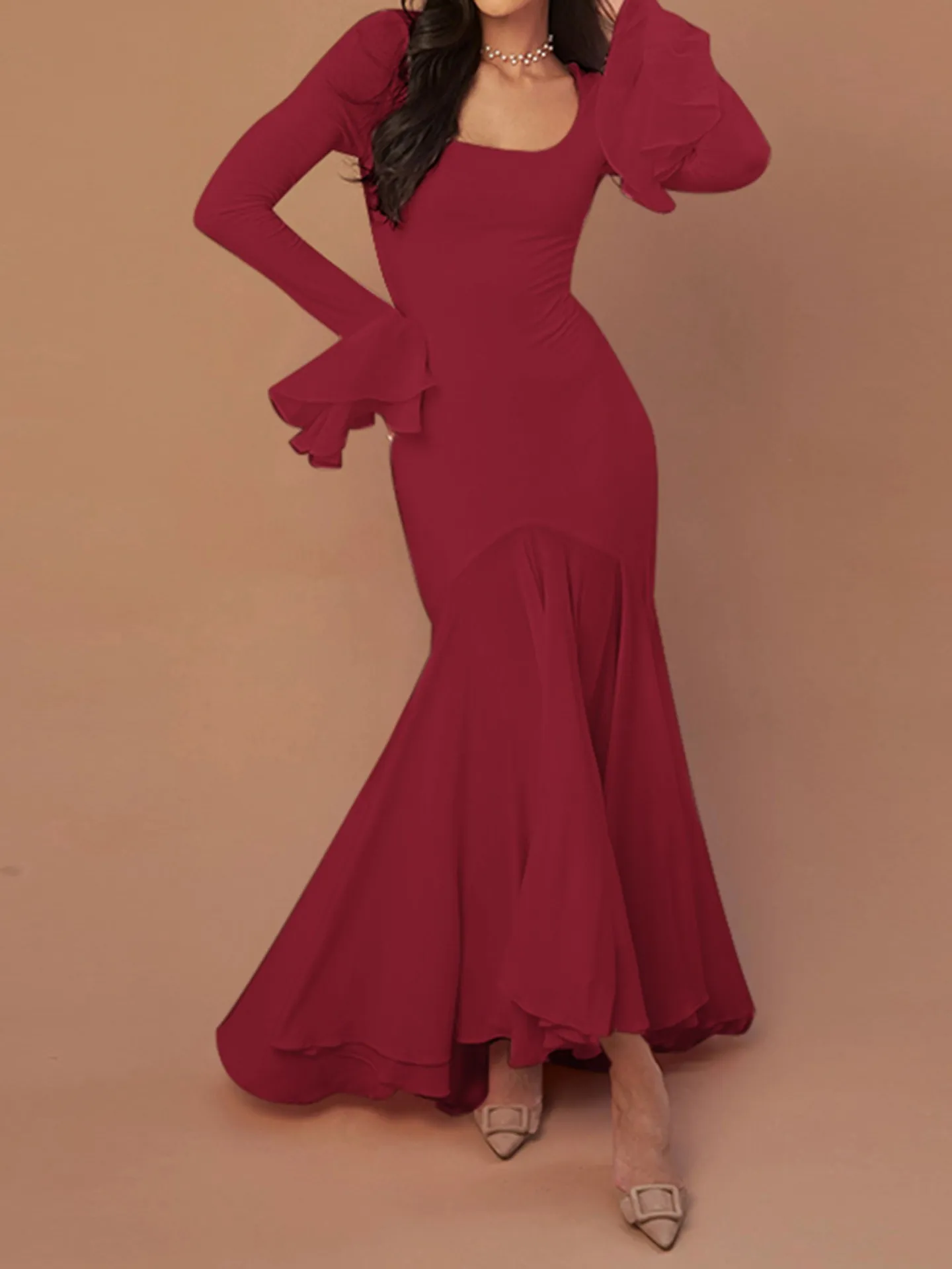 black bodycon prom dress Otoway Bodycon Maxi Dress main image 1