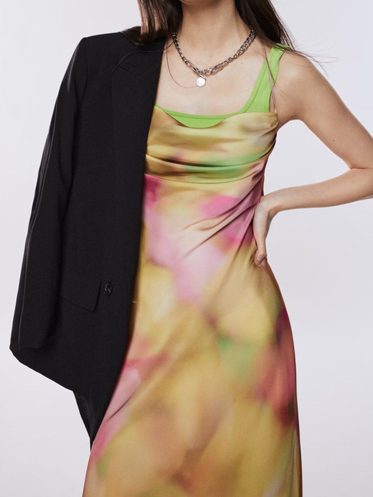 Yellow Open Back A-Line Dress
