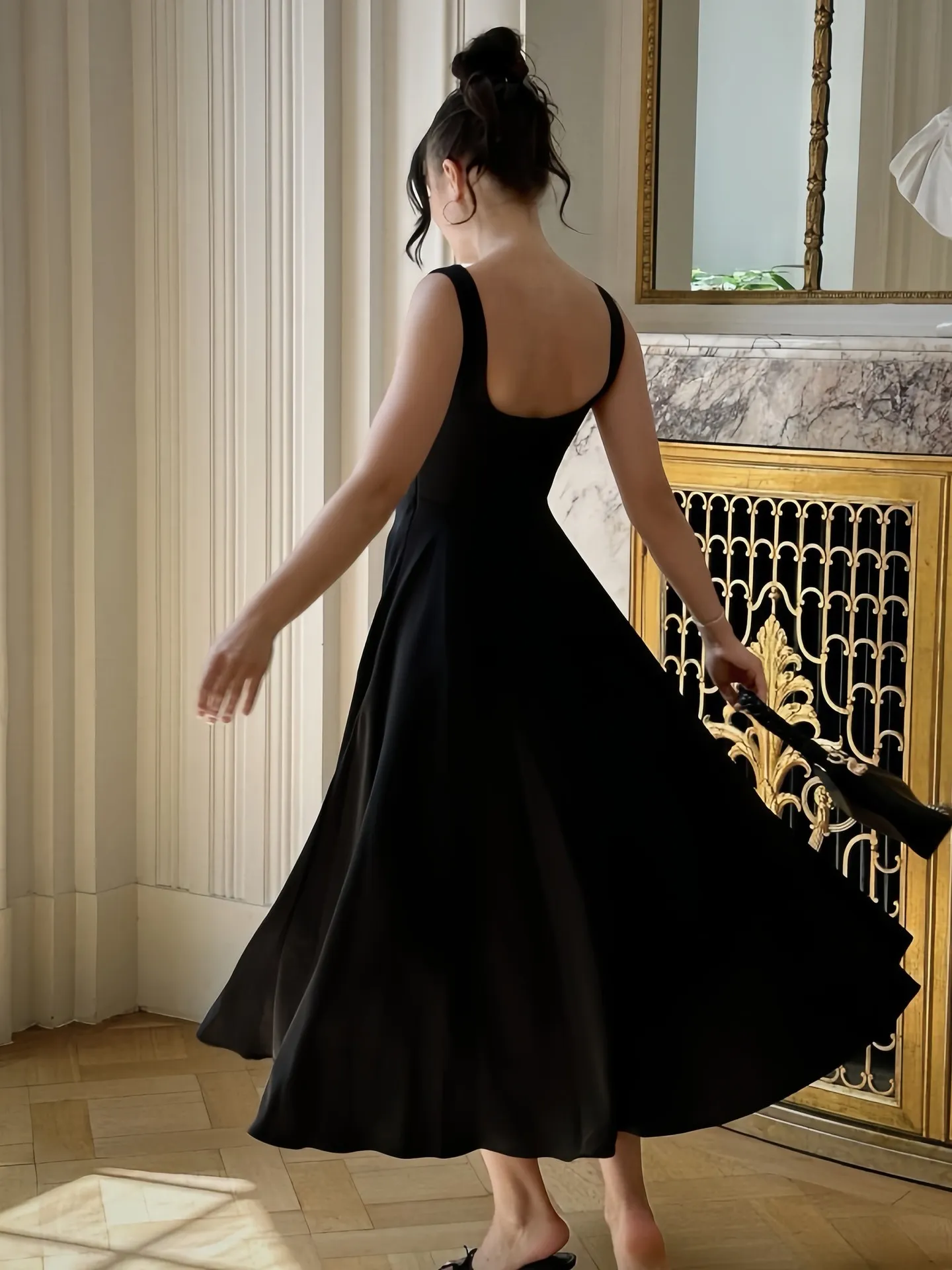 savana black a-line dress product info and reviews Savanna Backless Long Dress S